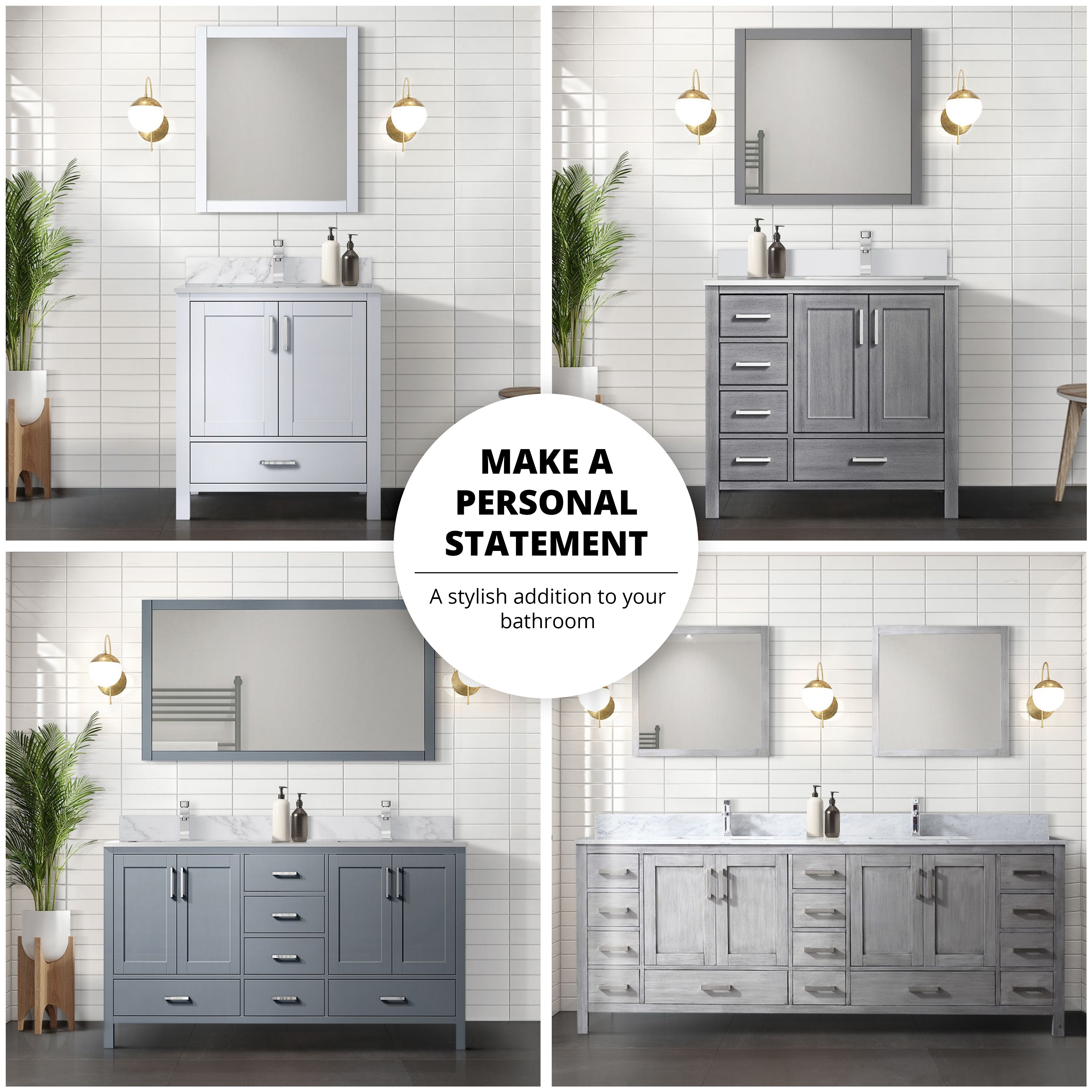 dark grey vanity