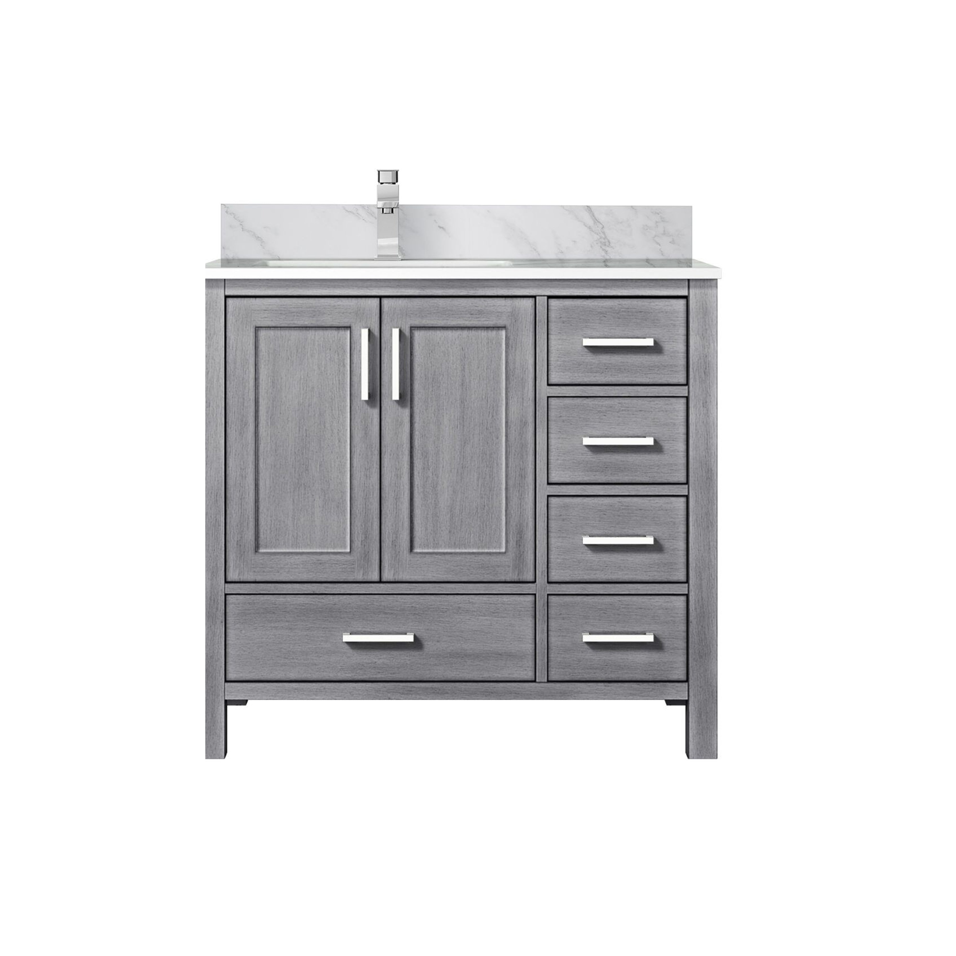 Lexora Jacques 36 in. W x 22 in. D Left Offset Bath Vanity