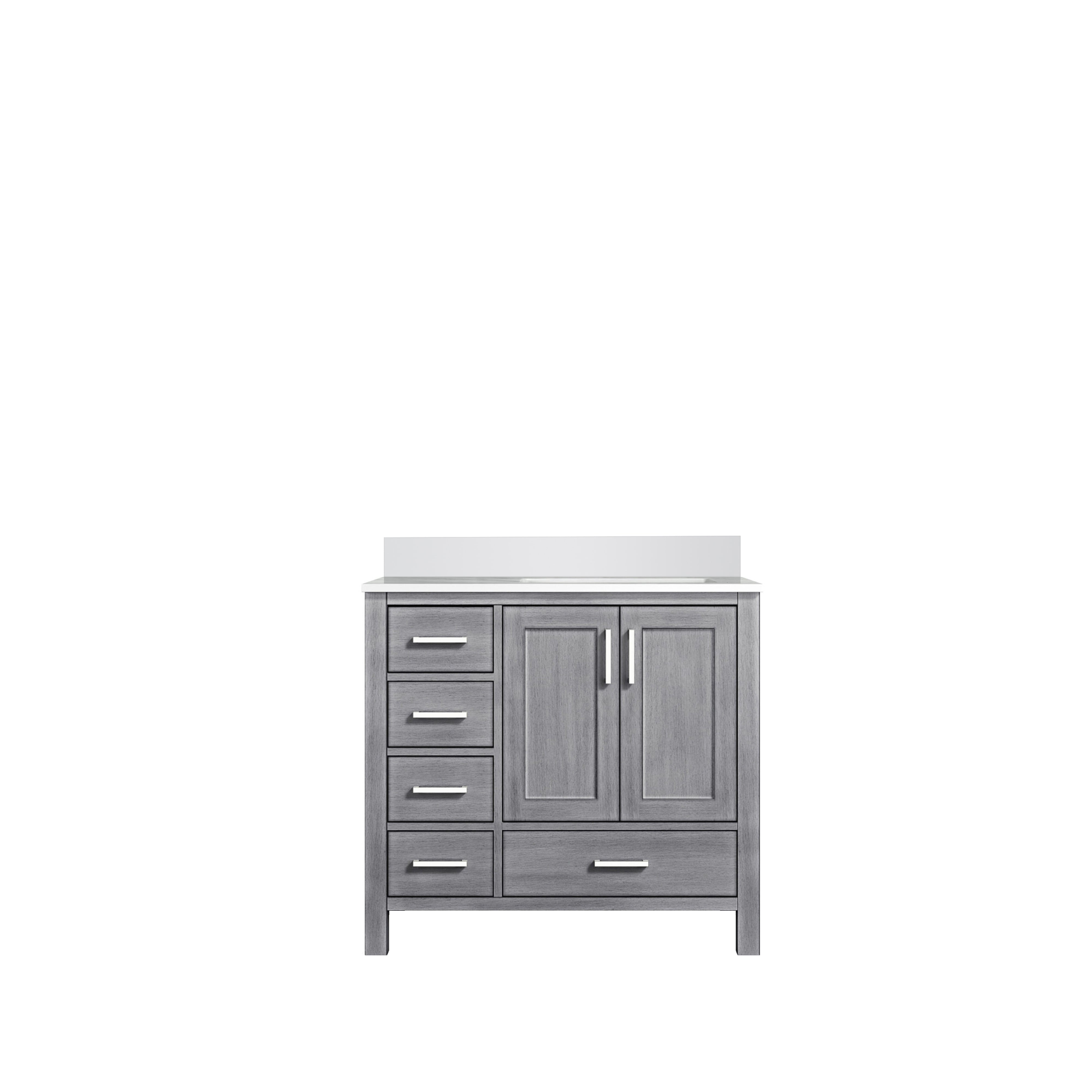 Lexora Jacques 36 in. W x 22 in. D Right Offset Bath Vanity