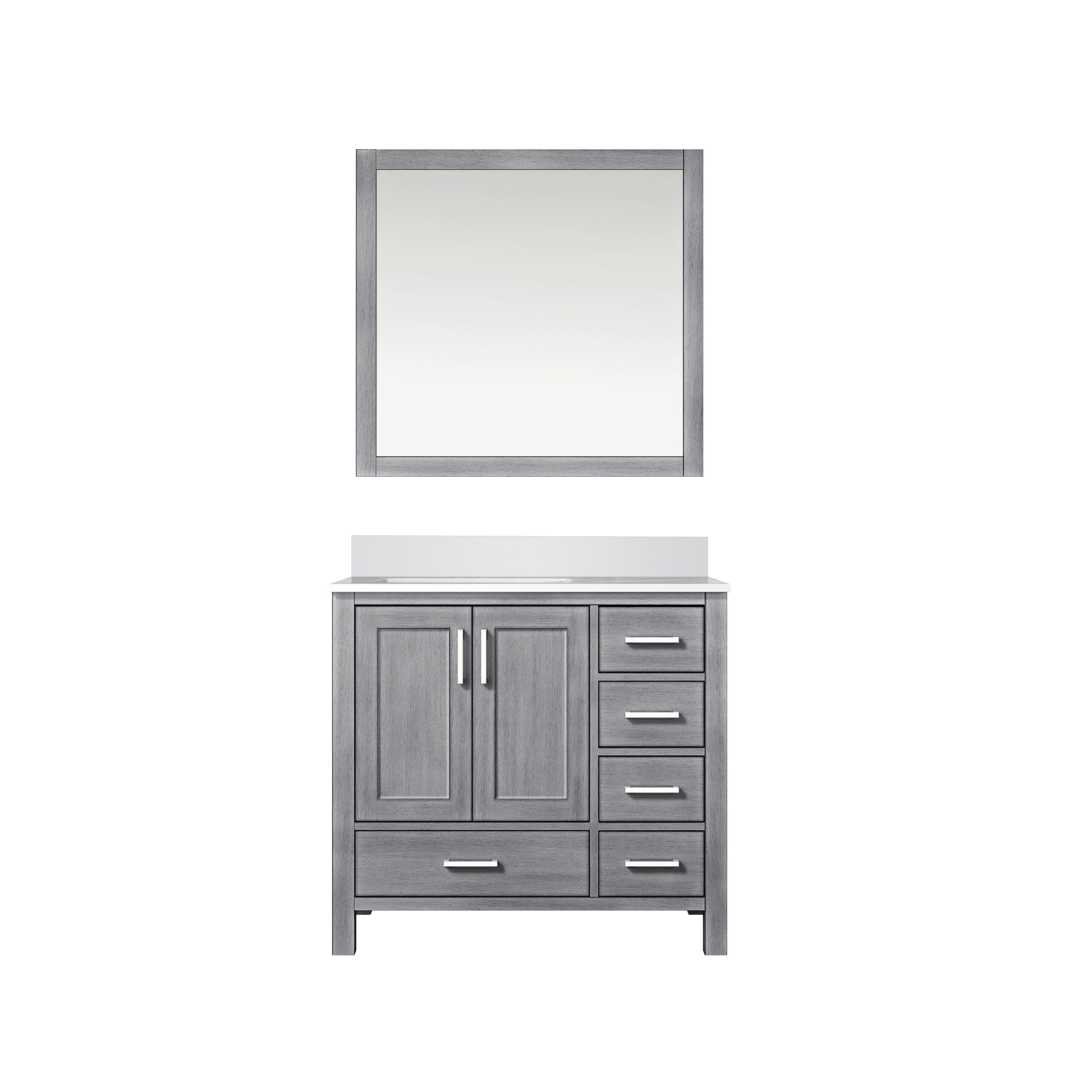 Lexora Jacques 36 in. W x 22 in. D Left Offset Bath Vanity