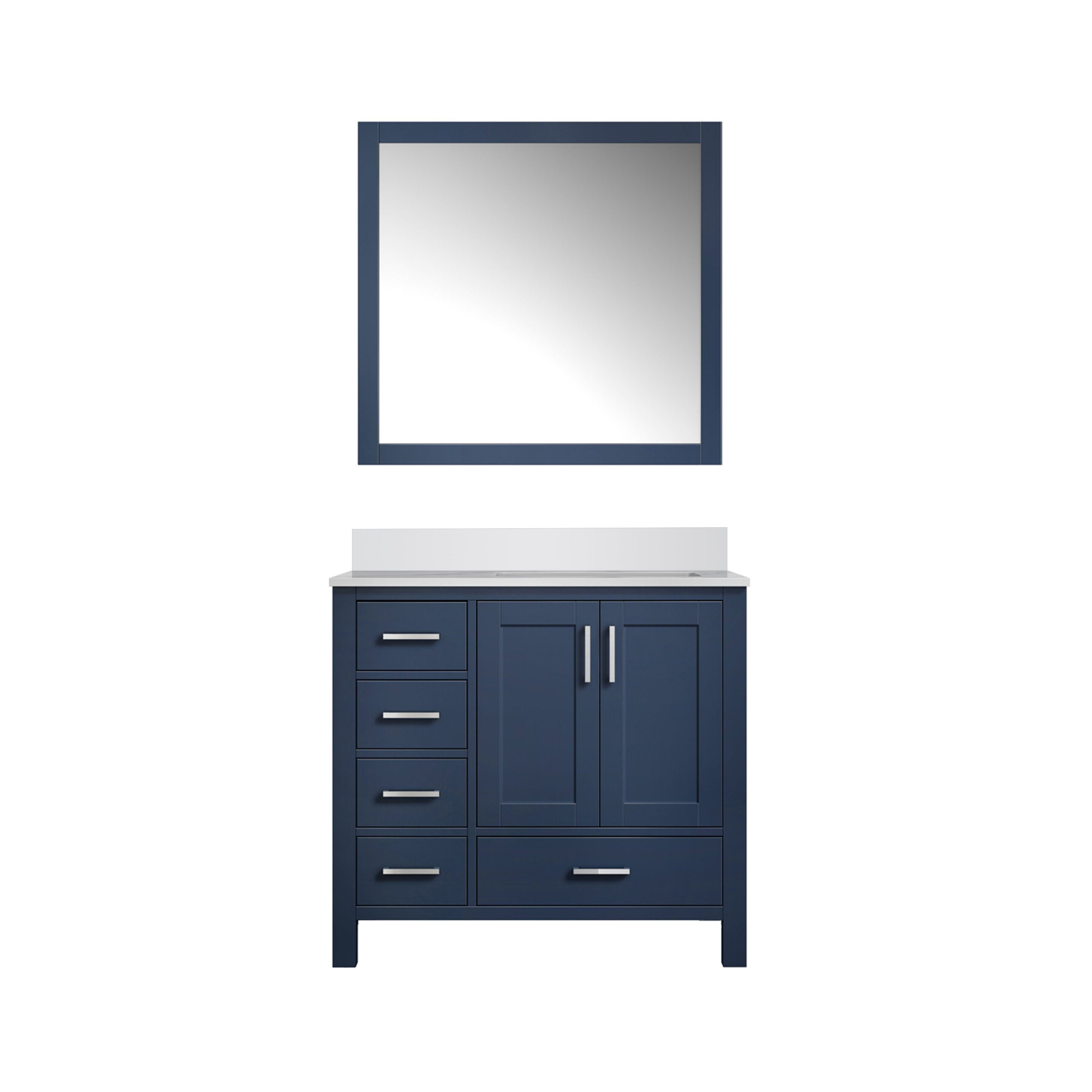 Lexora Jacques 36 in. W x 22 in. D Right Offset Bath Vanity