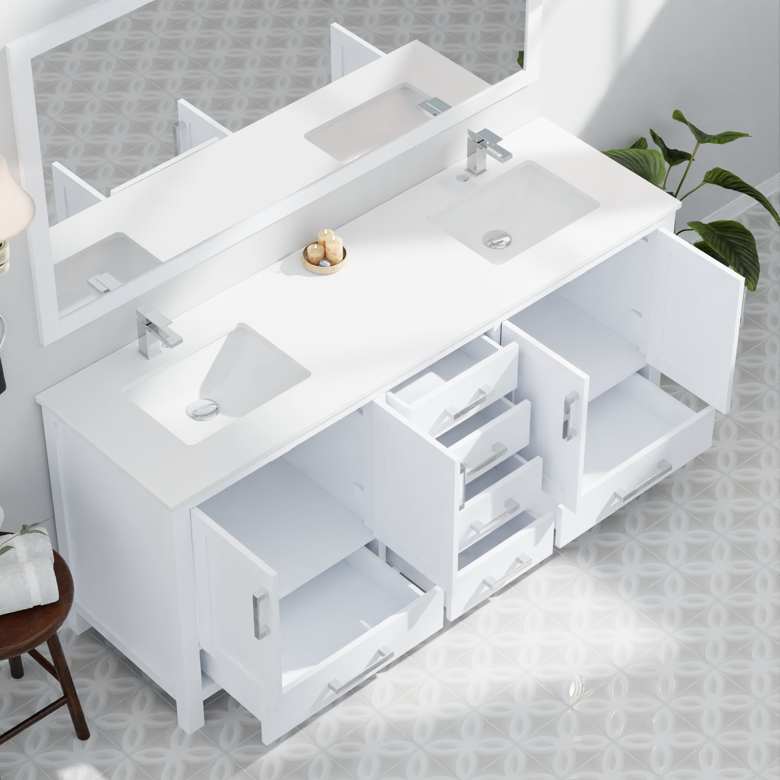 white vanity