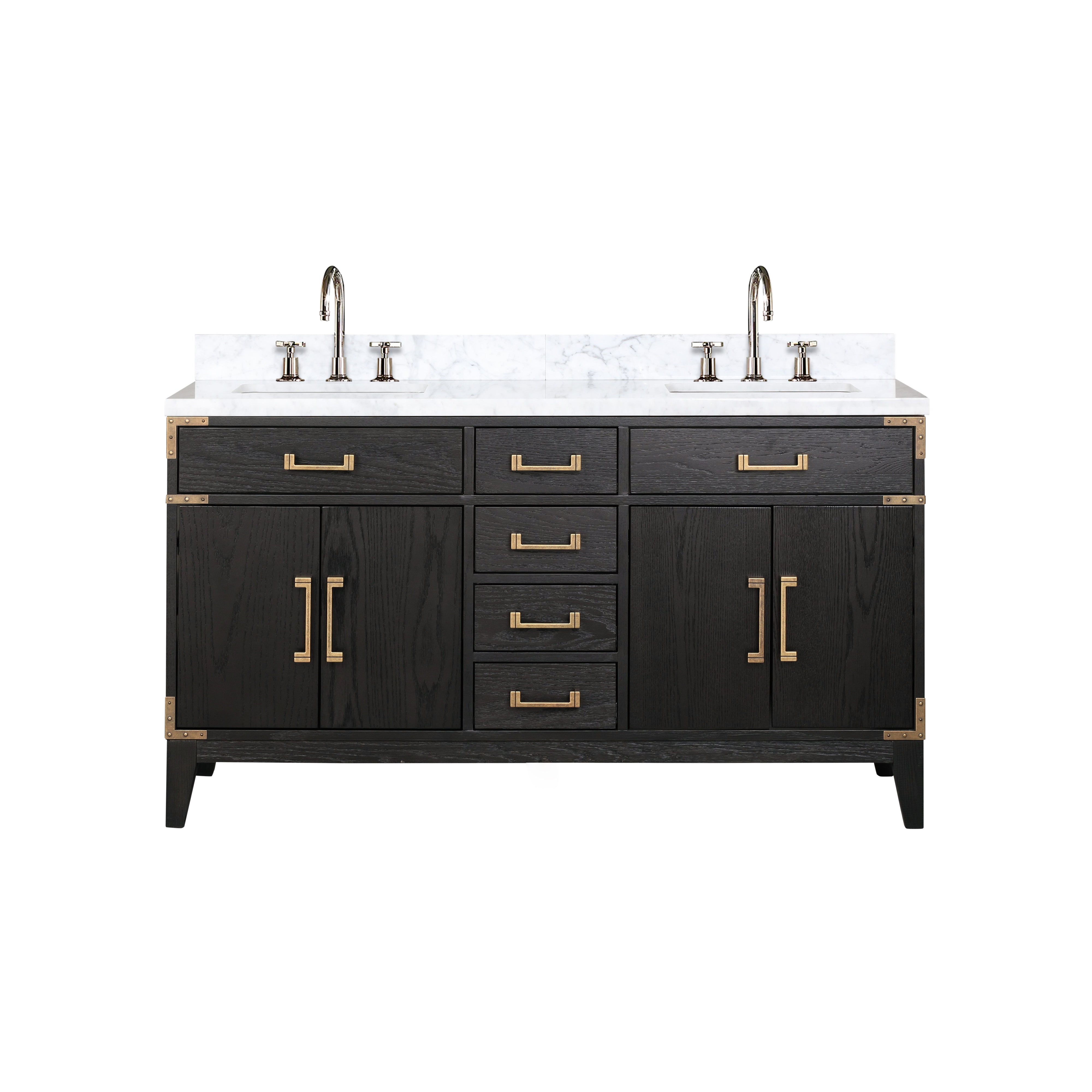 Lexora Laurel 60 in W x 22 in D Double Bath Vanity