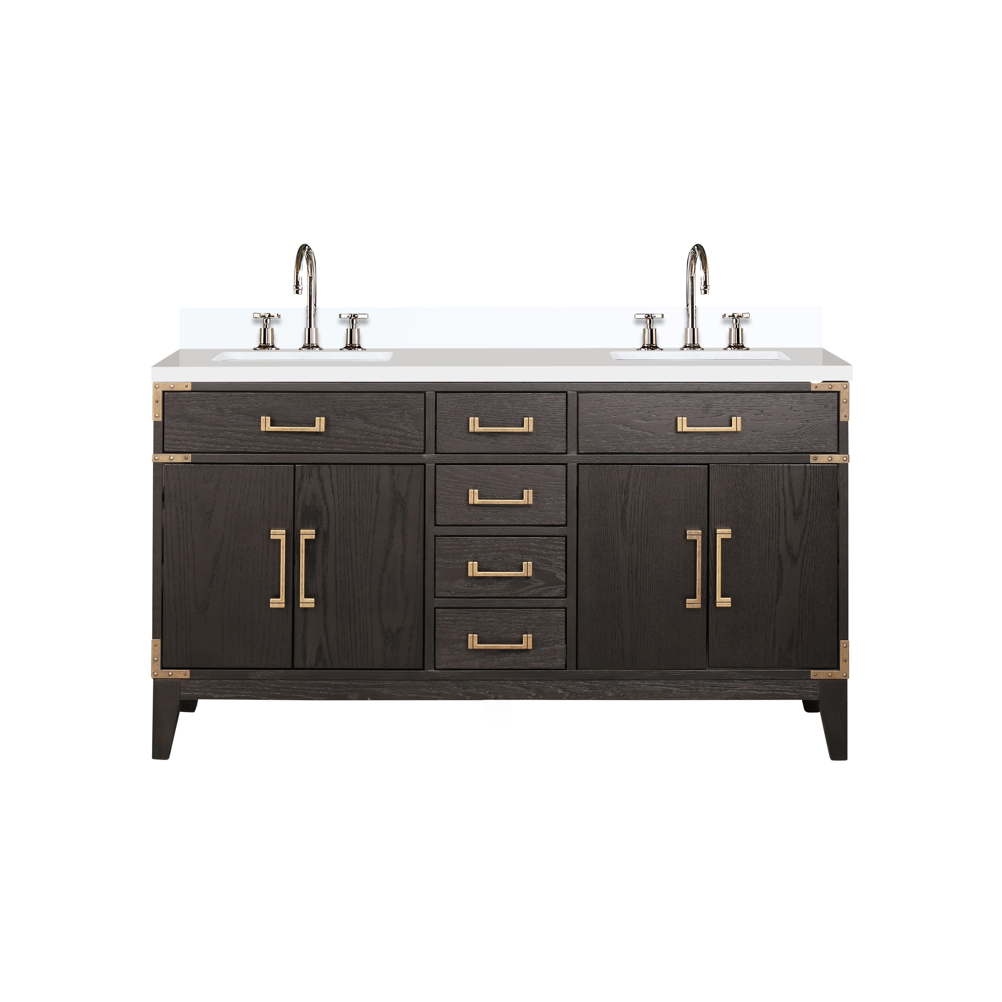 Lexora Laurel 60 in W x 22 in D Double Bath Vanity