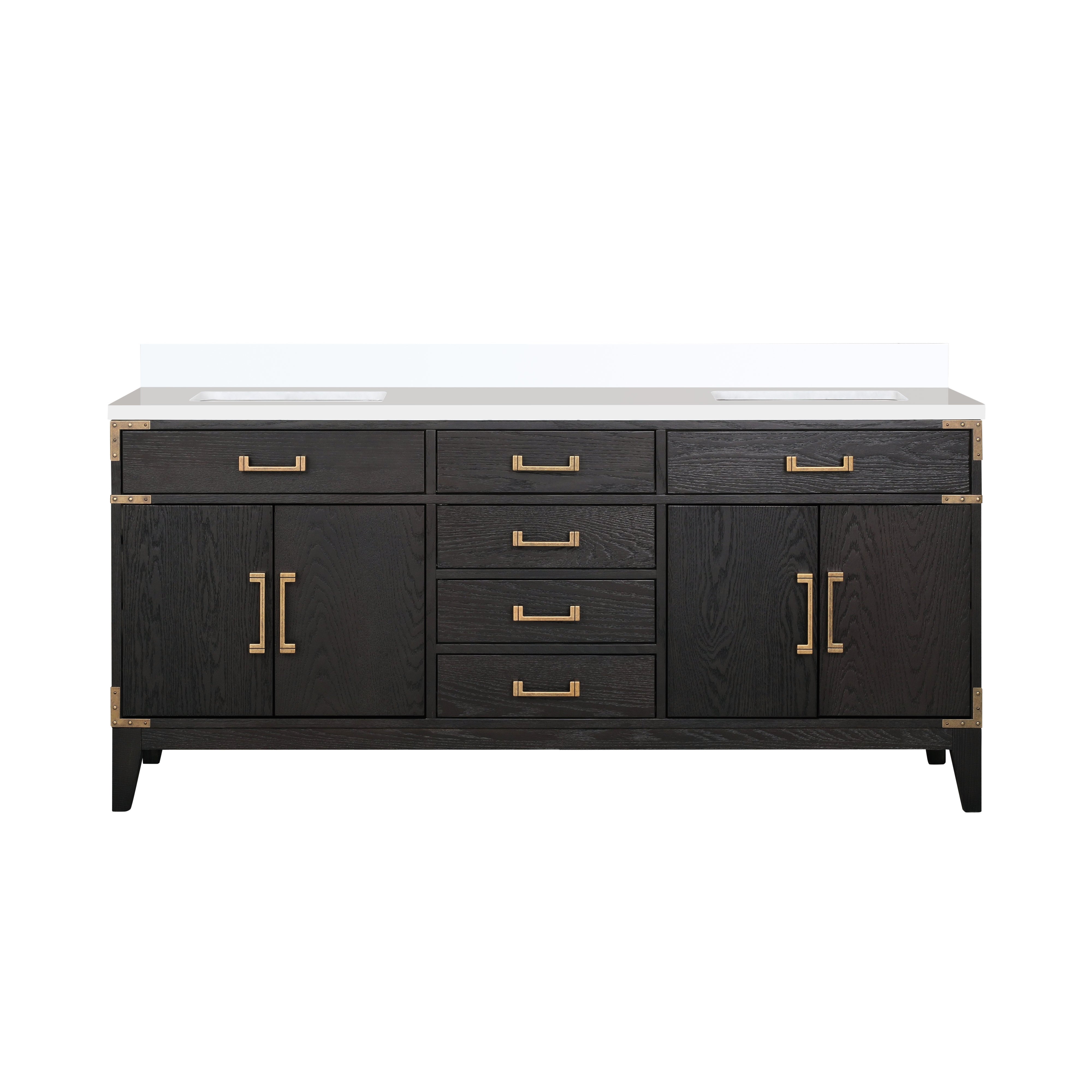 Lexora Laurel 72 in W x 22 in D Double Bath Vanity