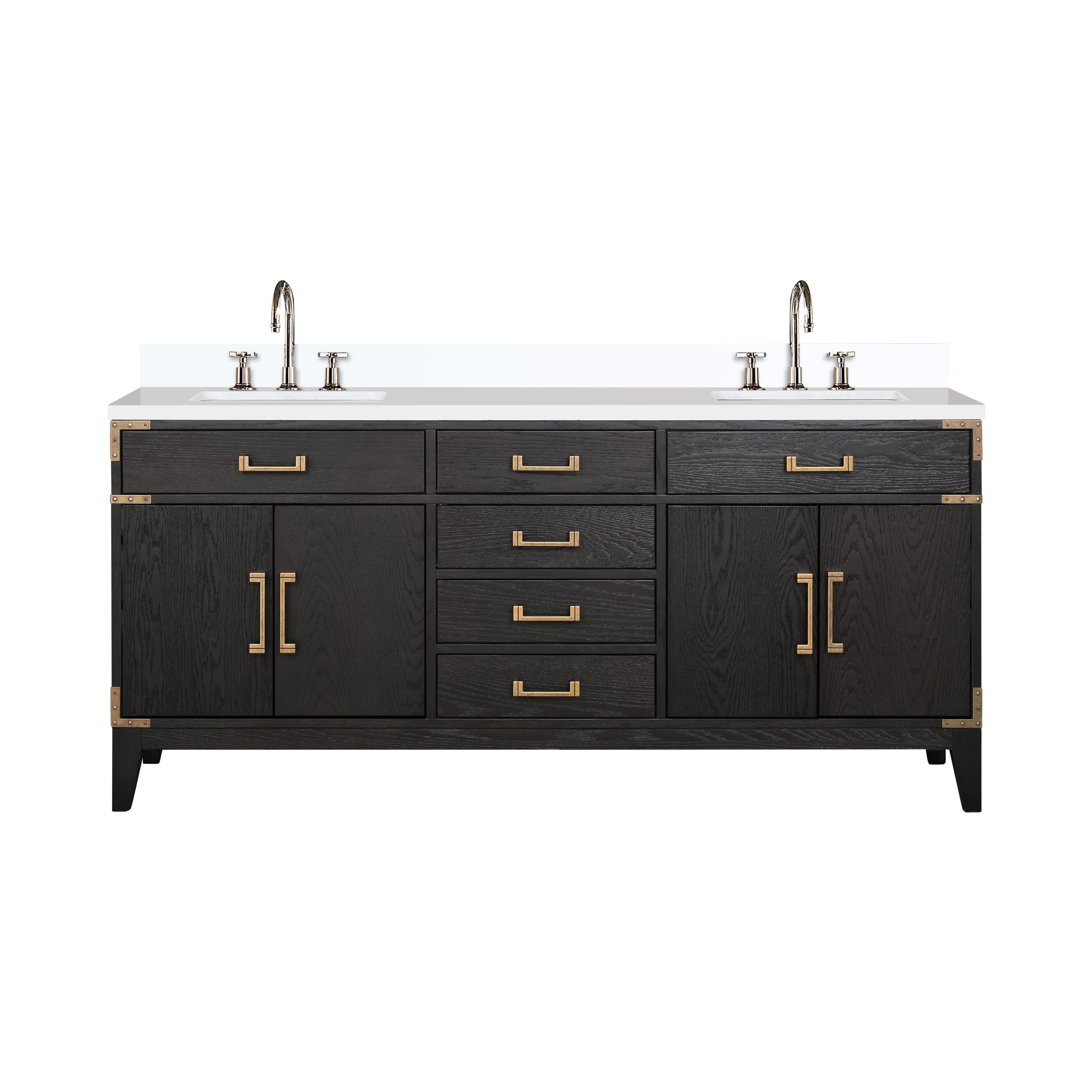 Lexora Laurel 72 in W x 22 in D Double Bath Vanity
