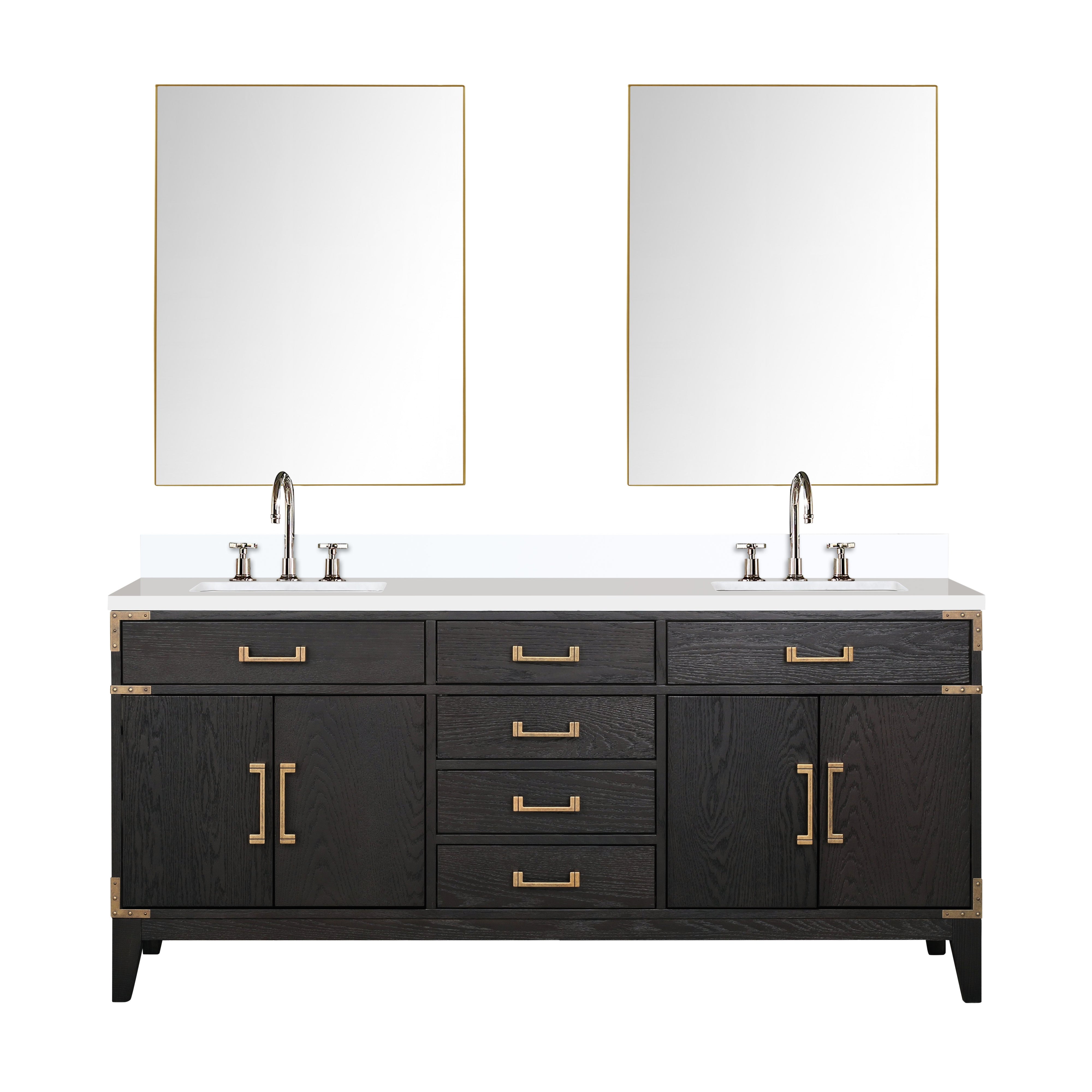 Lexora Laurel 72 in W x 22 in D Double Bath Vanity