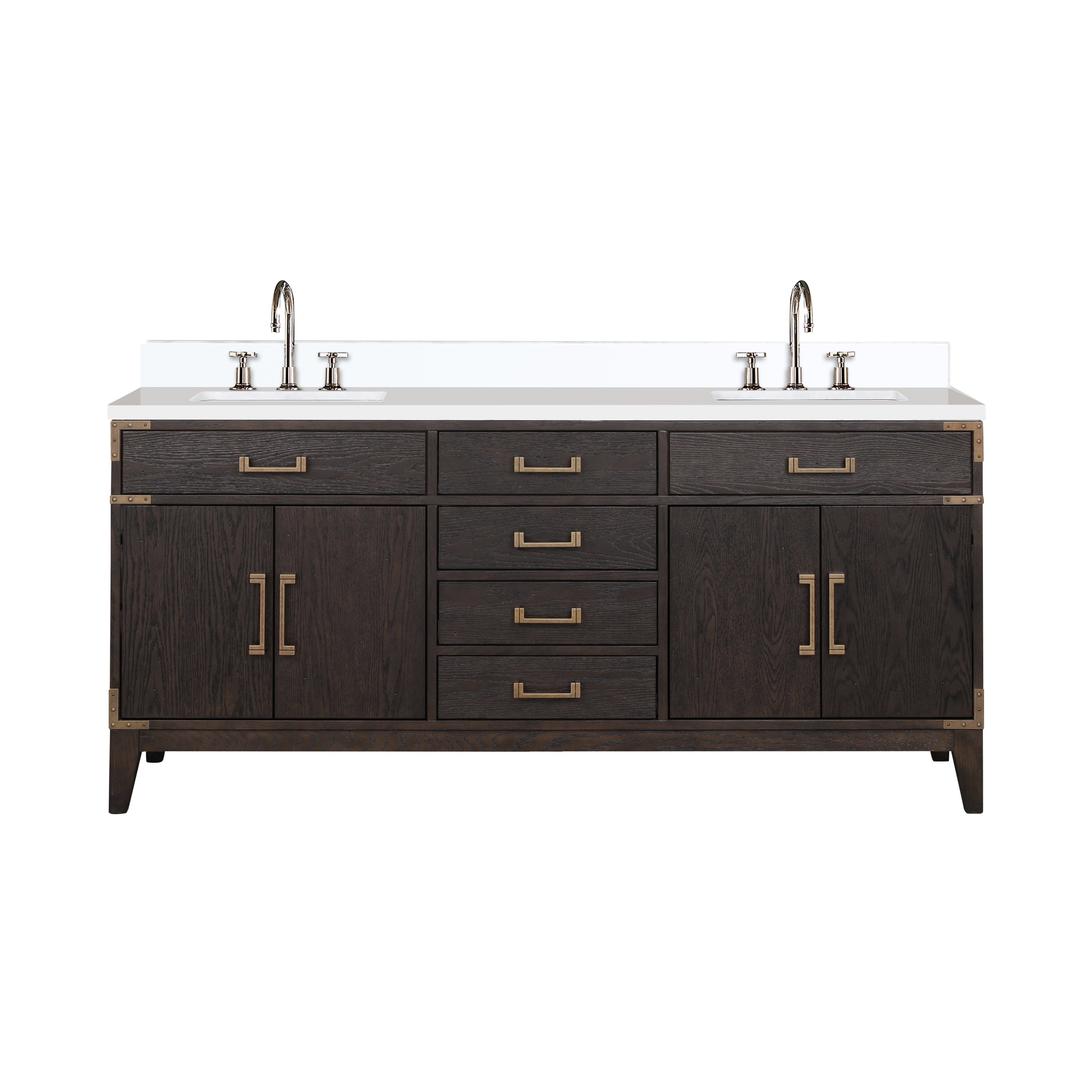 Lexora Laurel 72 in W x 22 in D Double Bath Vanity