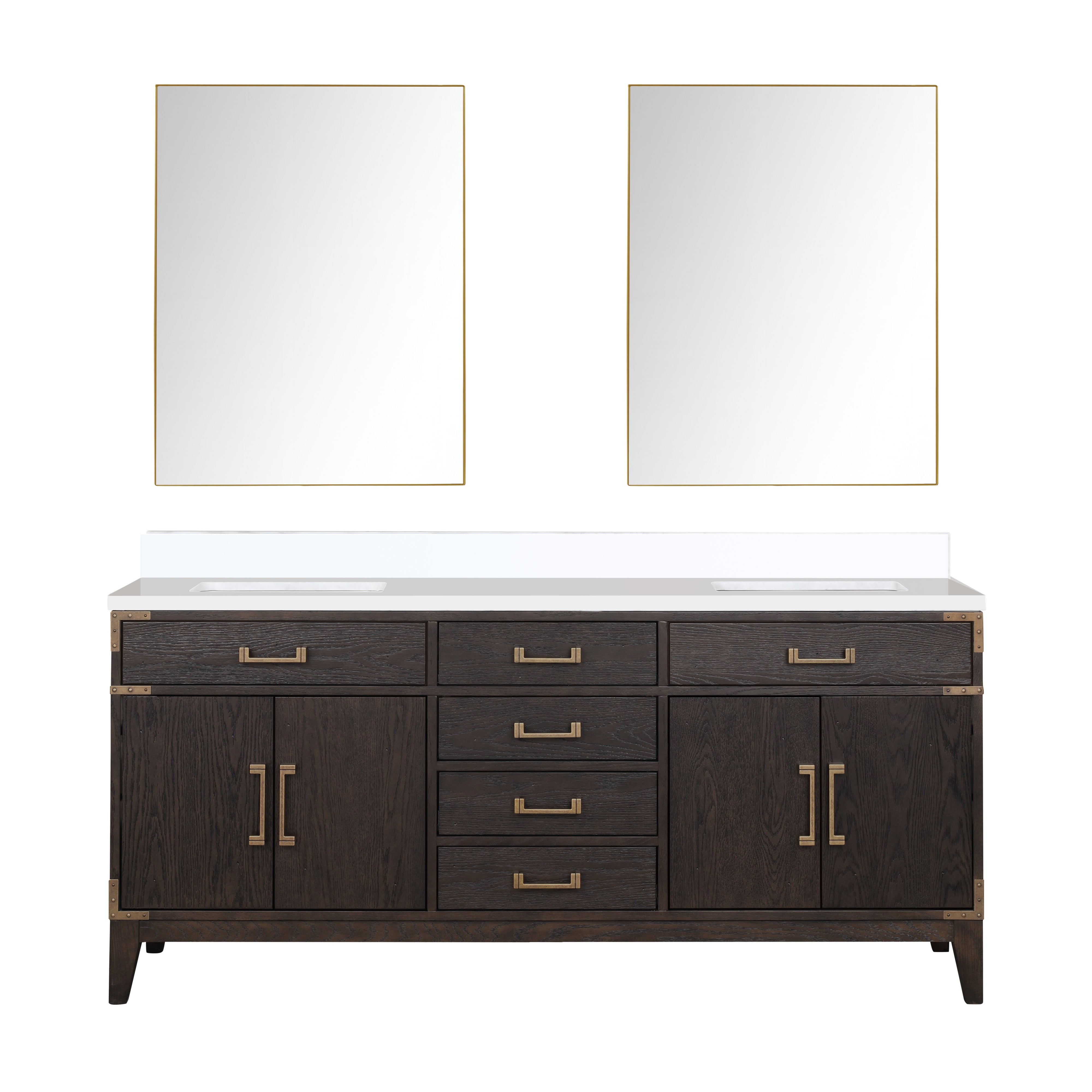 Lexora Laurel 72 in W x 22 in D Double Bath Vanity