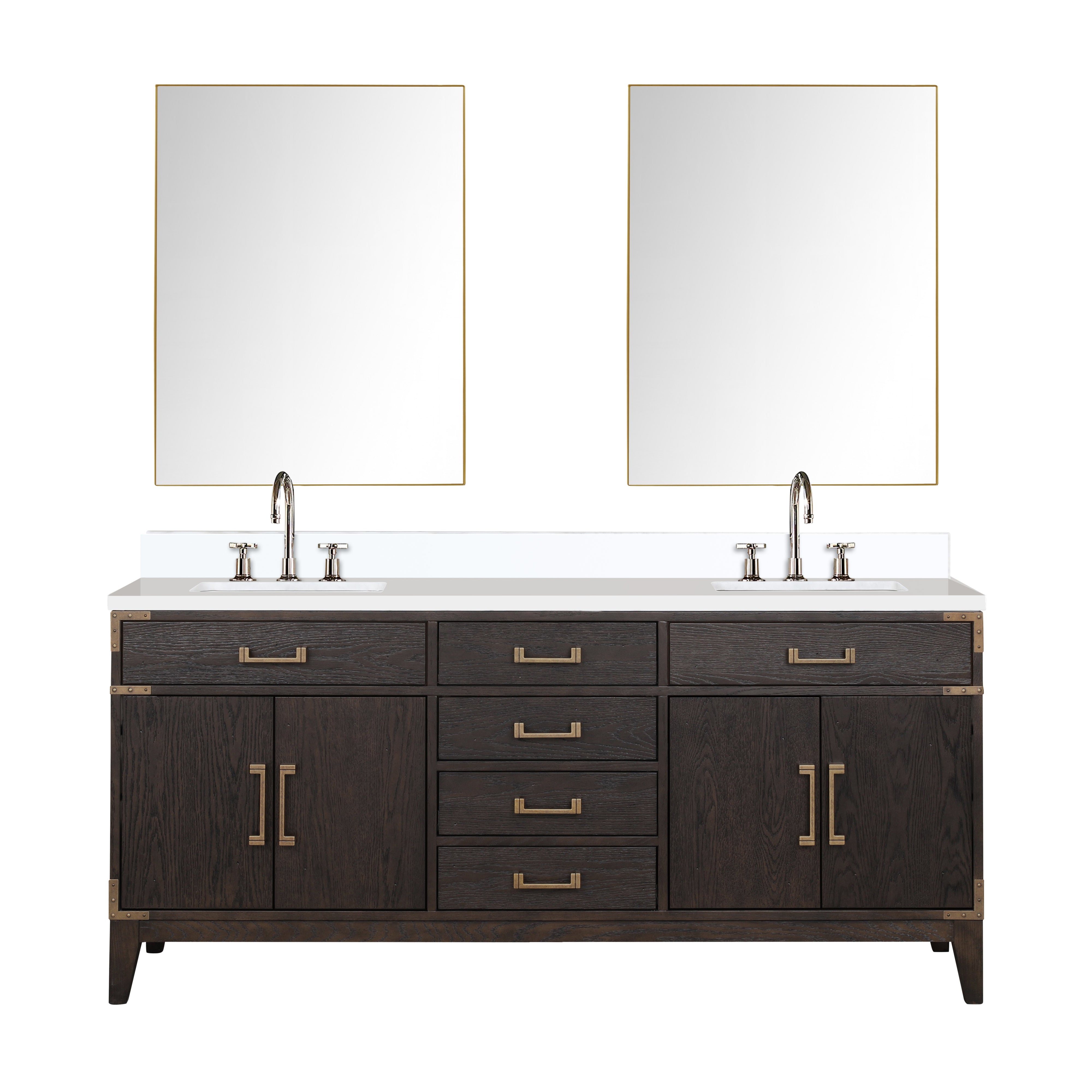 Lexora Laurel 72 in W x 22 in D Double Bath Vanity