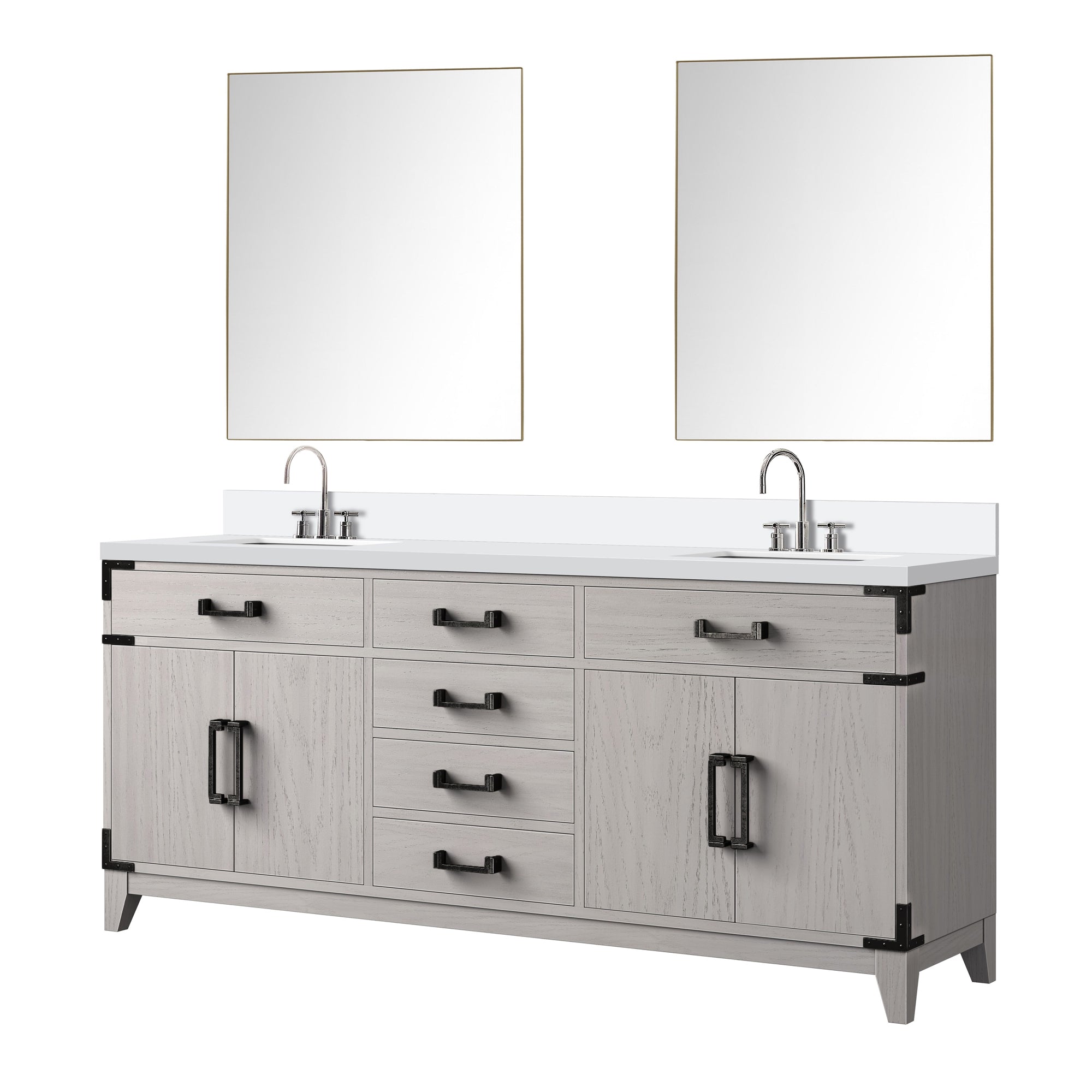 Lexora Laurel 72 in W x 22 in D Double Bath Vanity