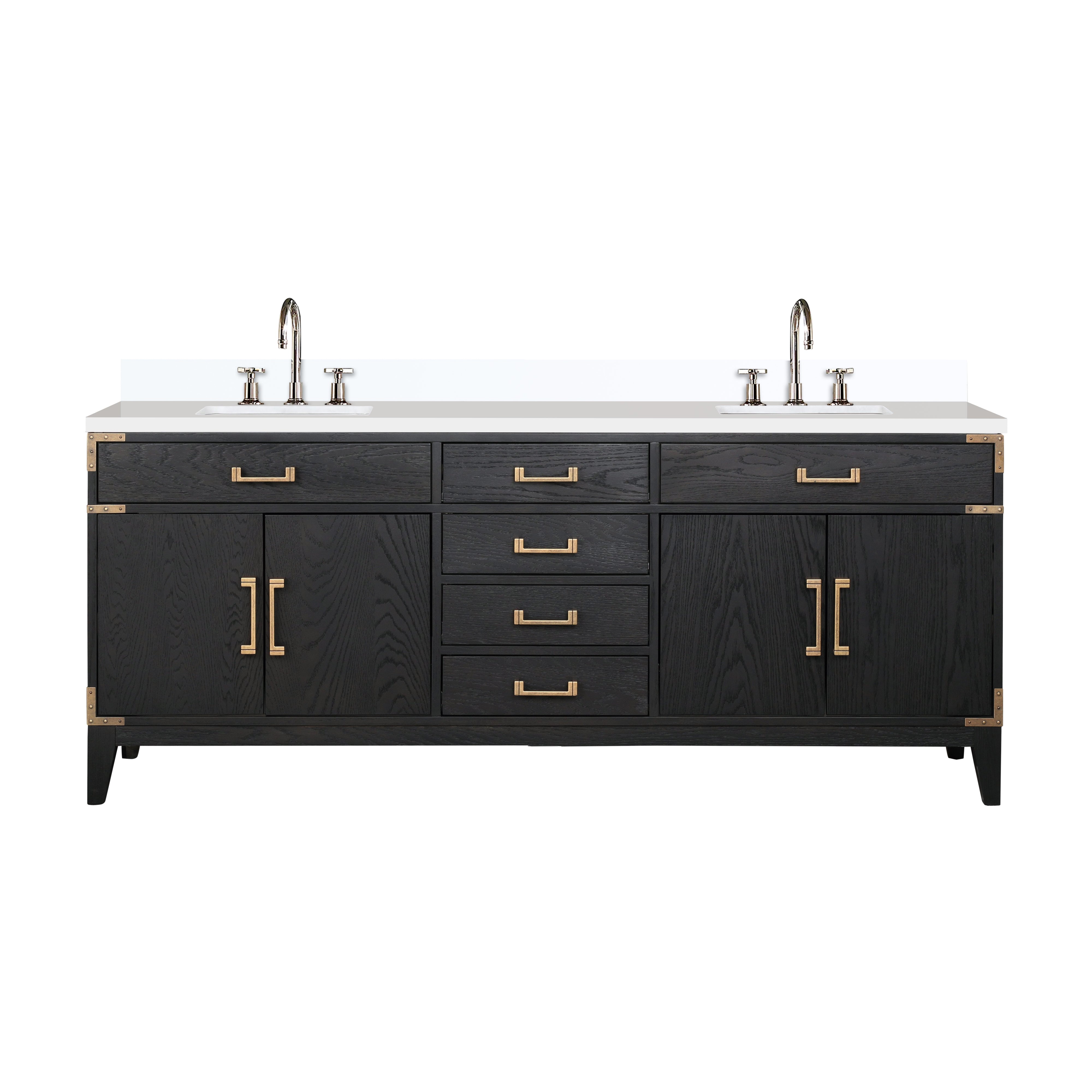 Lexora Laurel 80 in W x 22 in D Double Bath Vanity