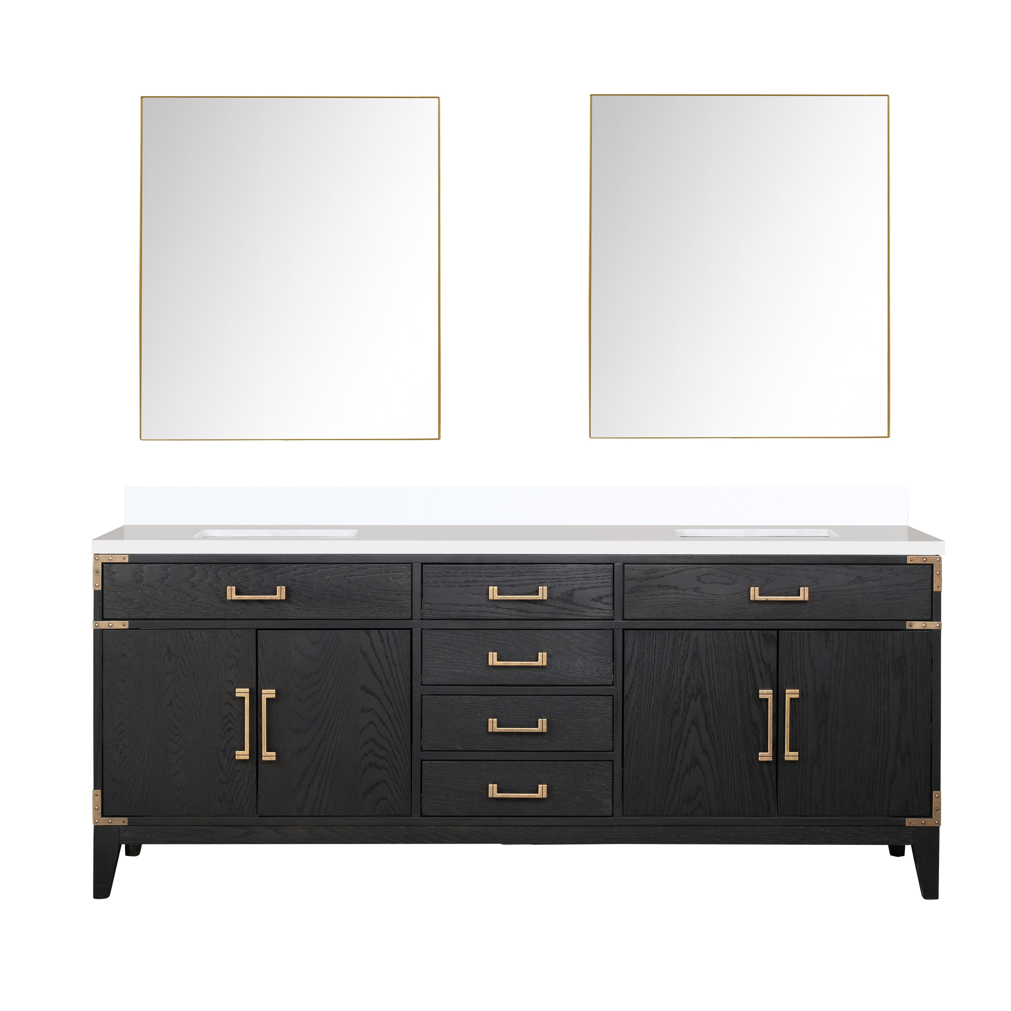 Lexora Laurel 80 in W x 22 in D Double Bath Vanity