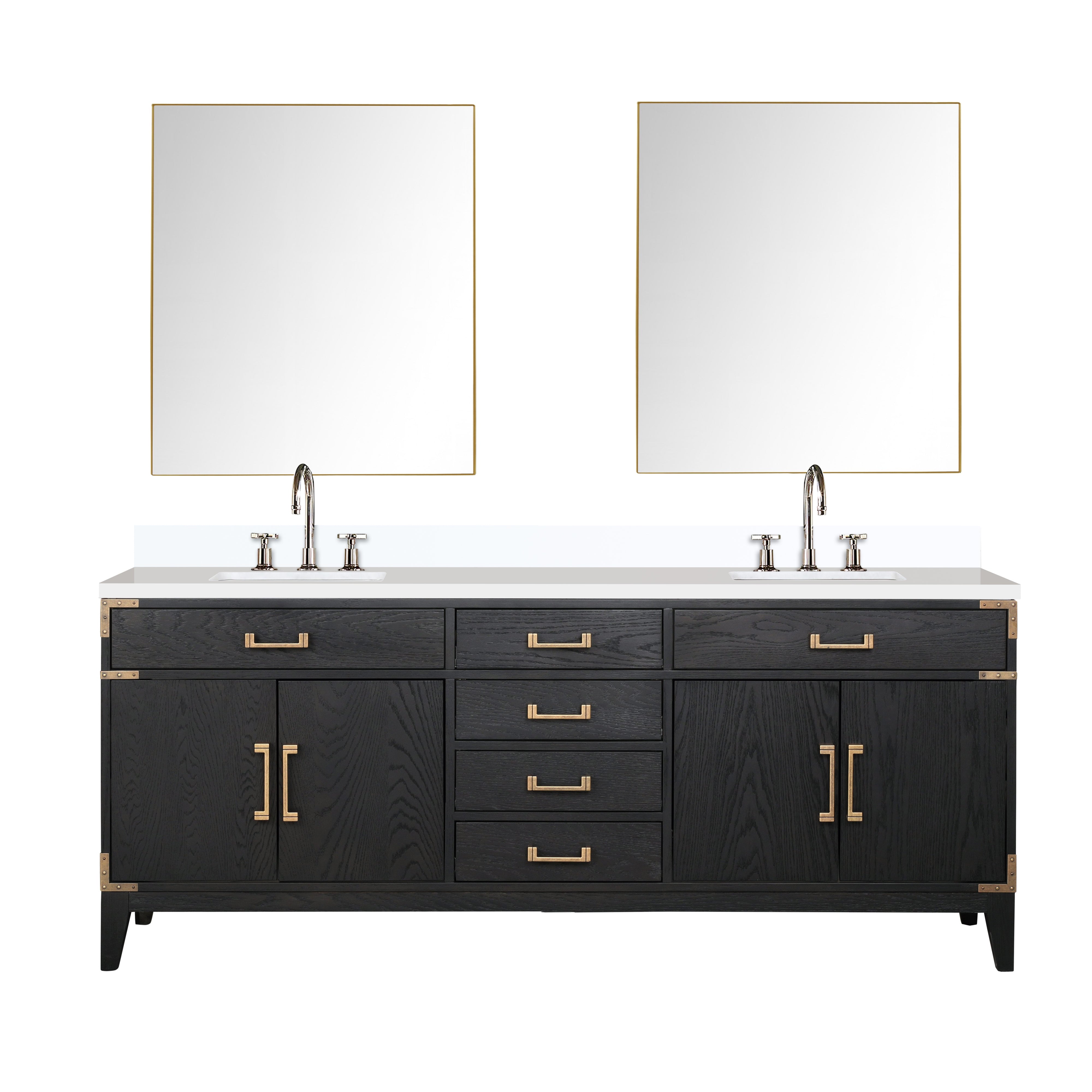 Lexora Laurel 80 in W x 22 in D Double Bath Vanity