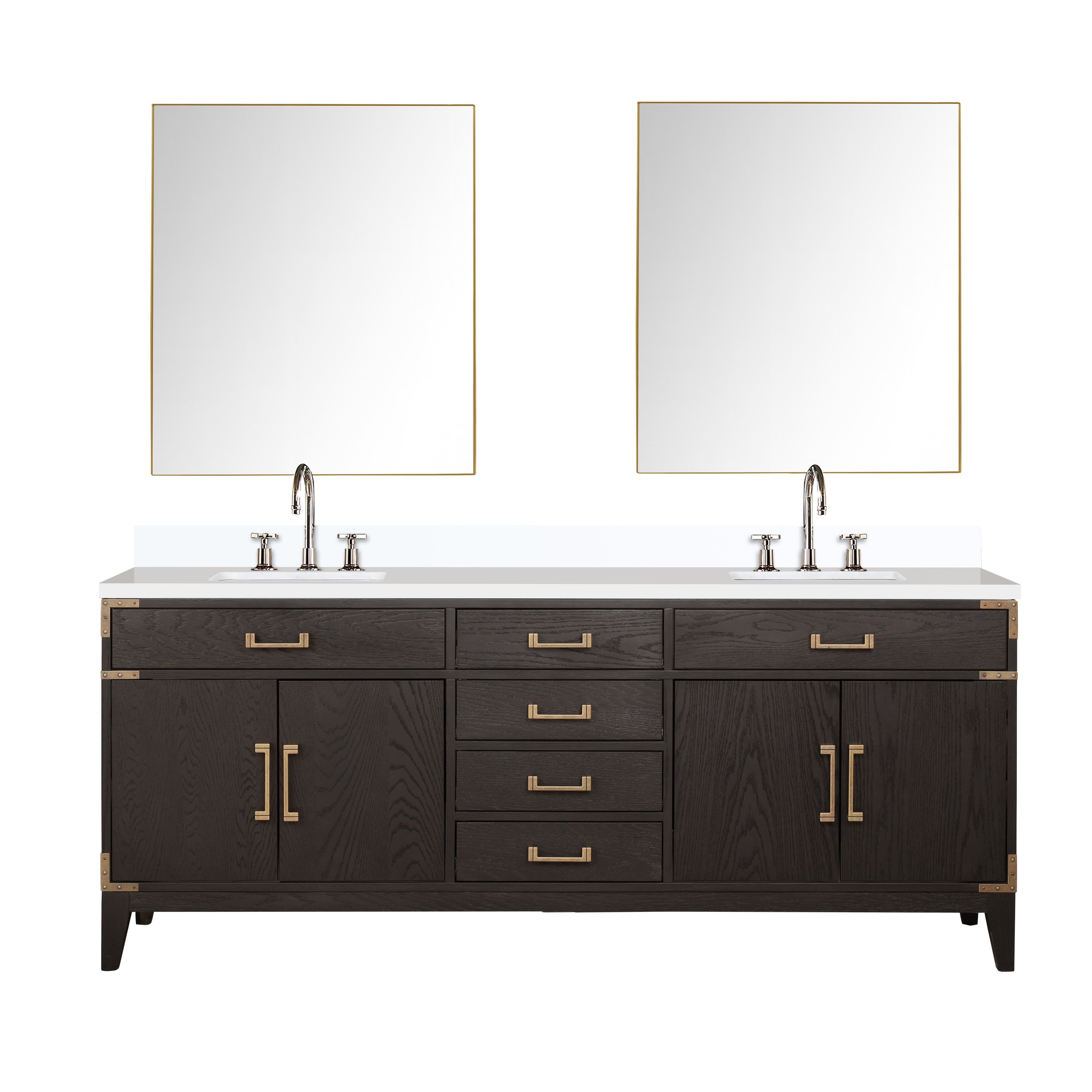 Lexora Laurel 80 in W x 22 in D Double Bath Vanity