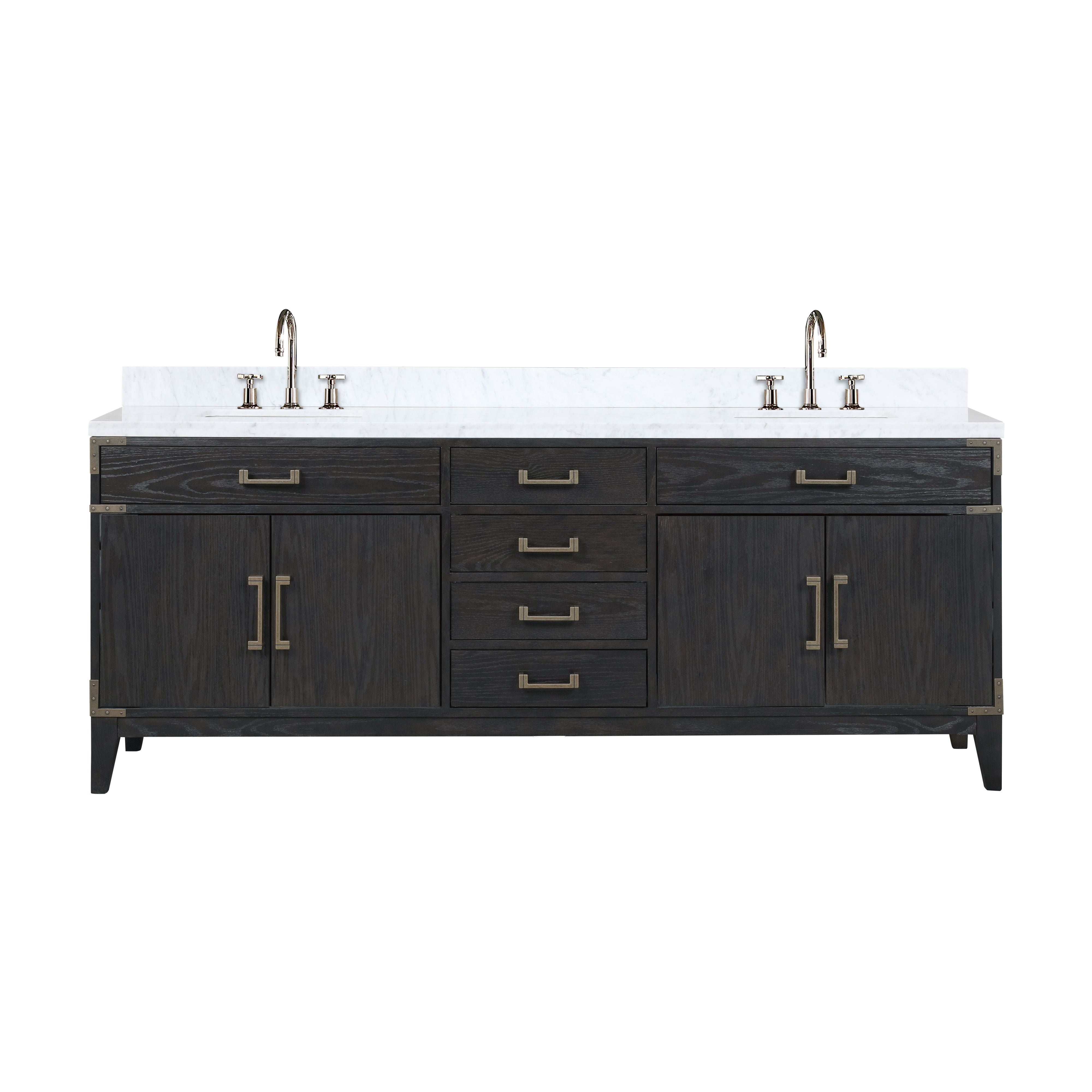 Lexora Laurel 84 in W x 22 in D Double Bath Vanity