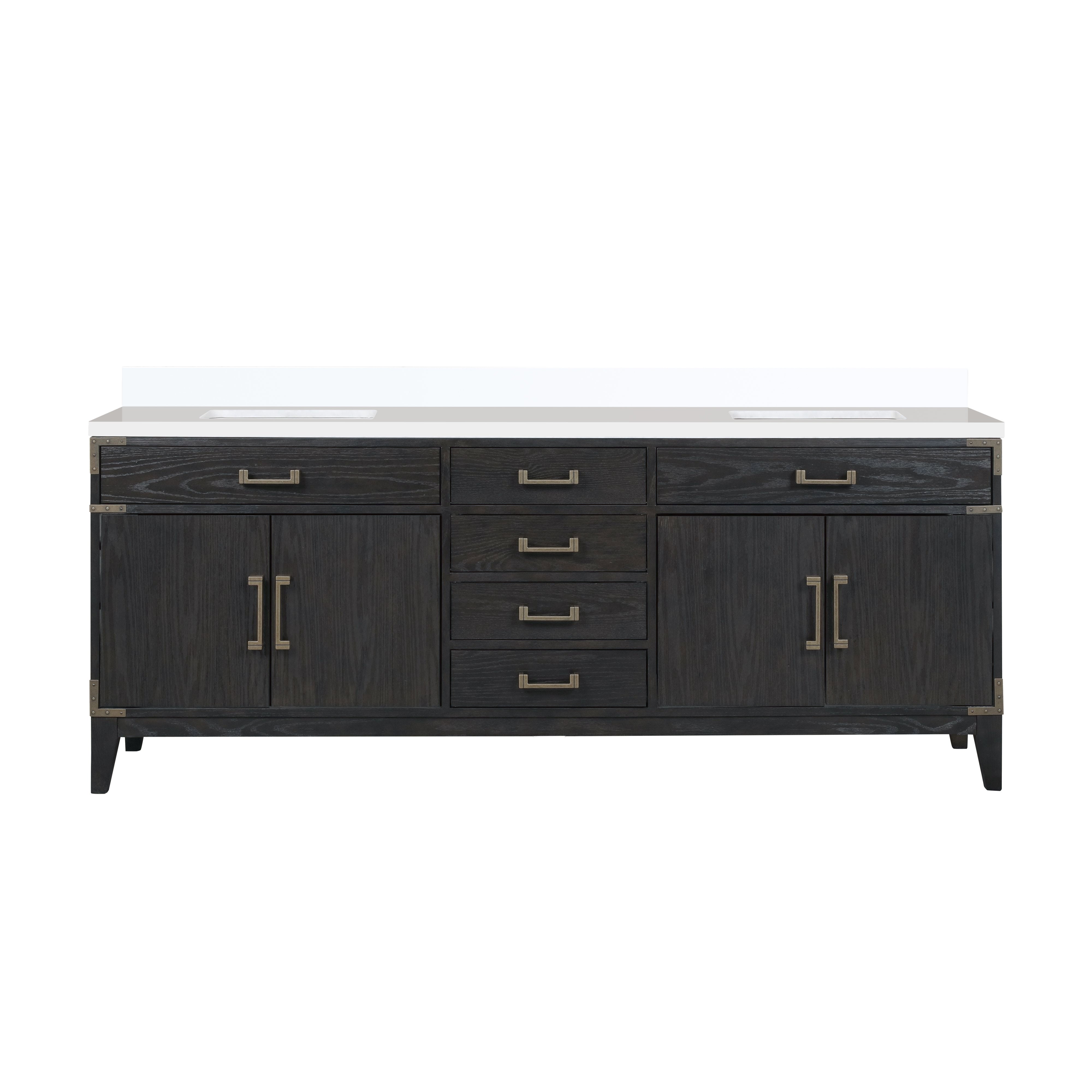 Lexora Laurel 84 in W x 22 in D Double Bath Vanity