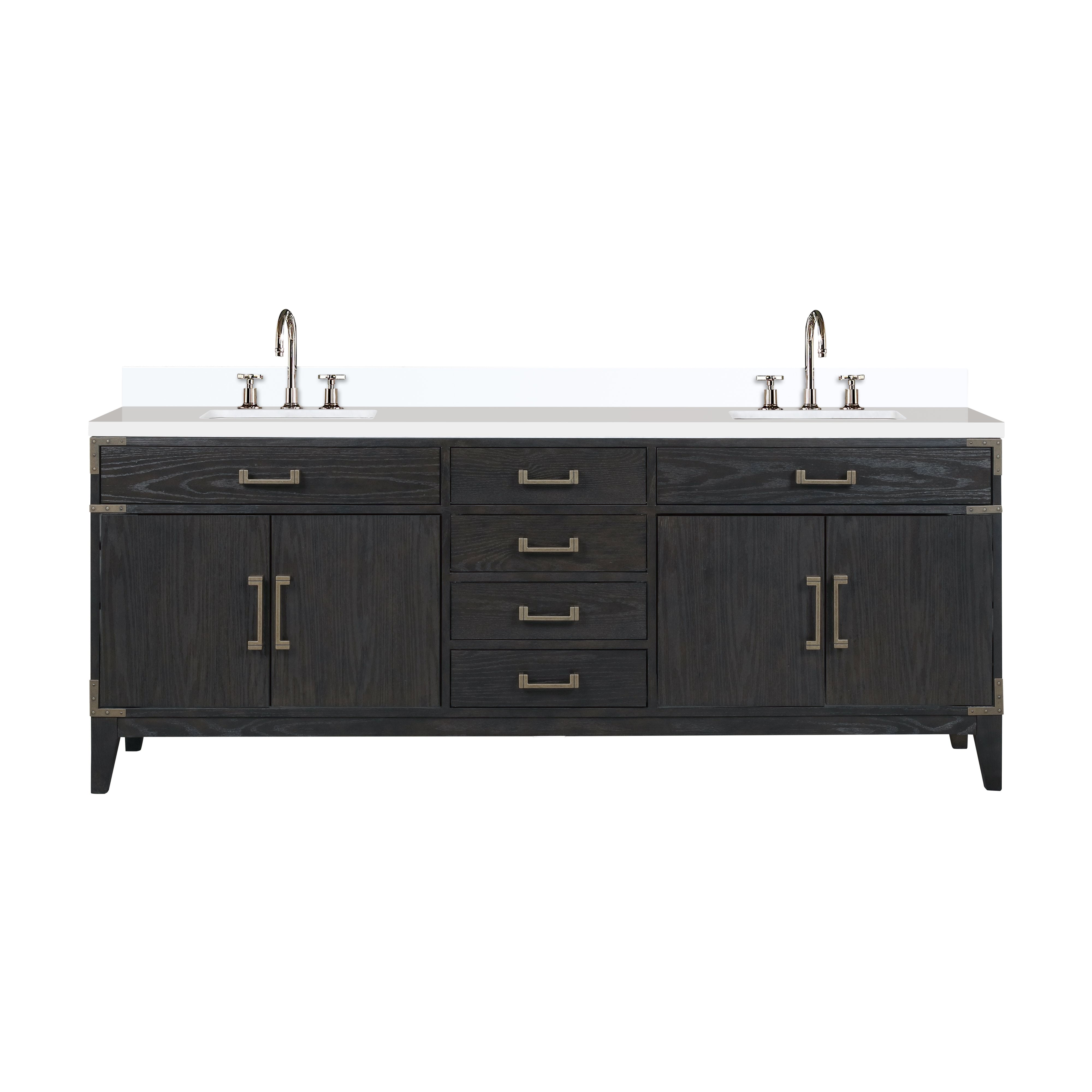 Lexora Laurel 84 in W x 22 in D Double Bath Vanity