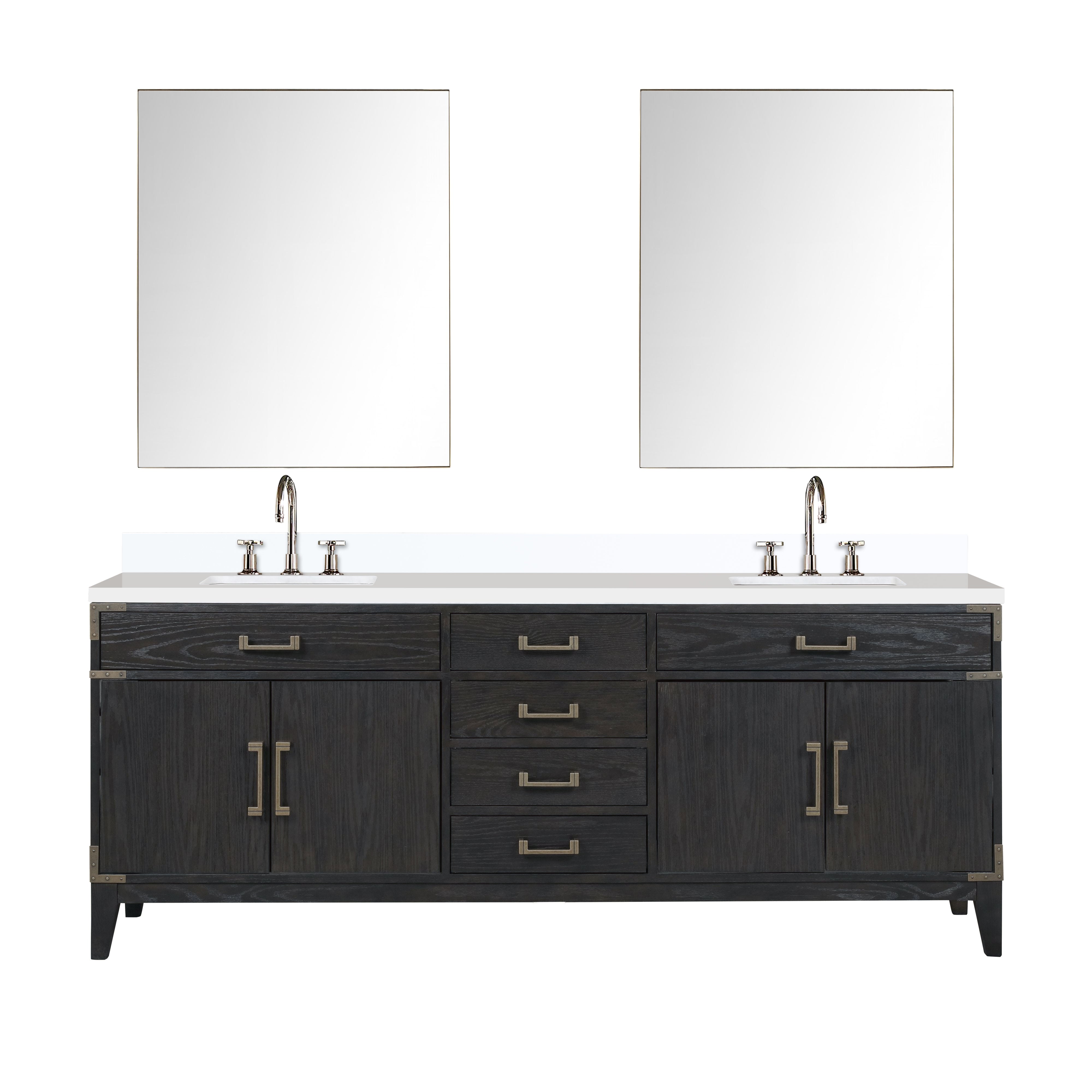 Lexora Laurel 84 in W x 22 in D Double Bath Vanity
