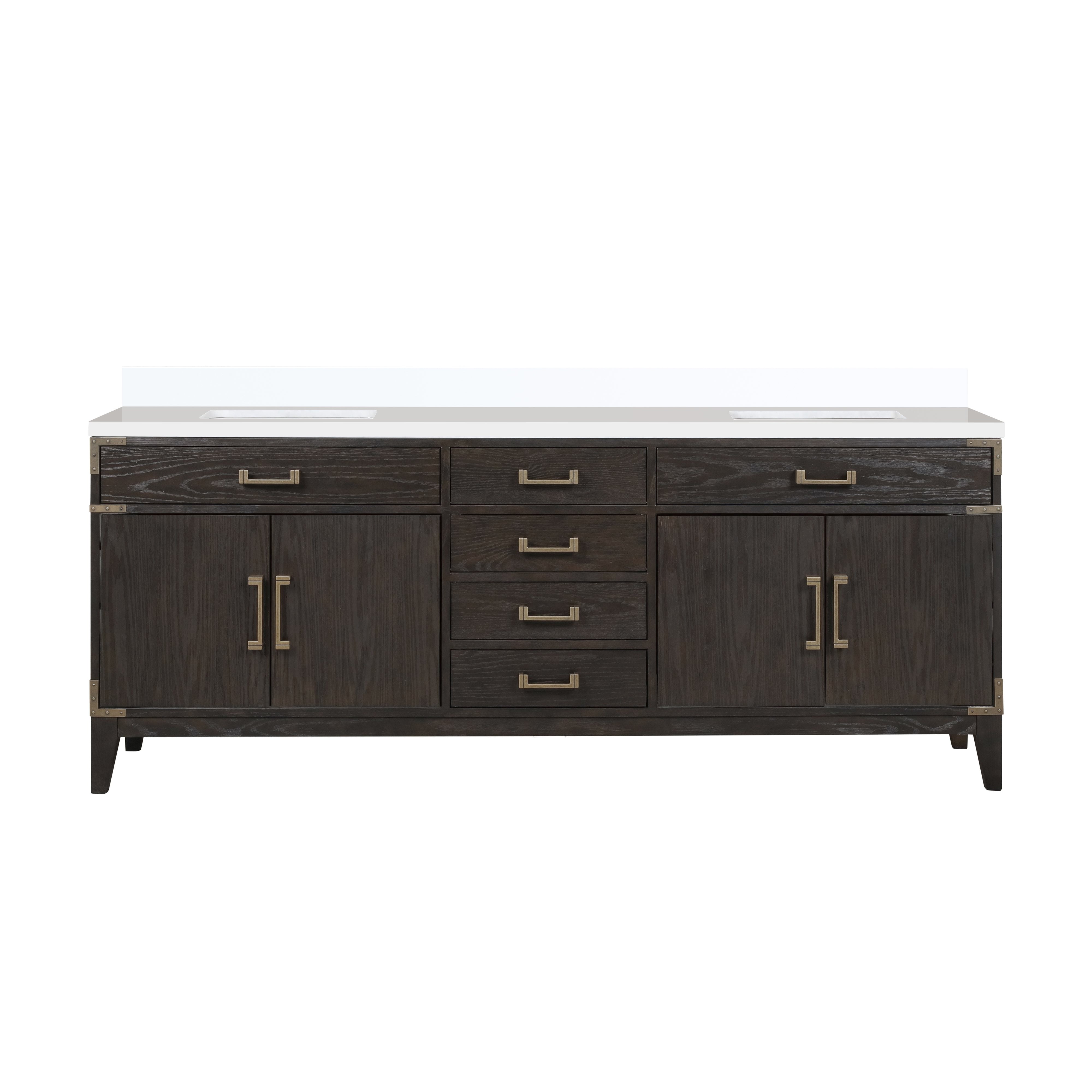 Lexora Laurel 84 in W x 22 in D Double Bath Vanity