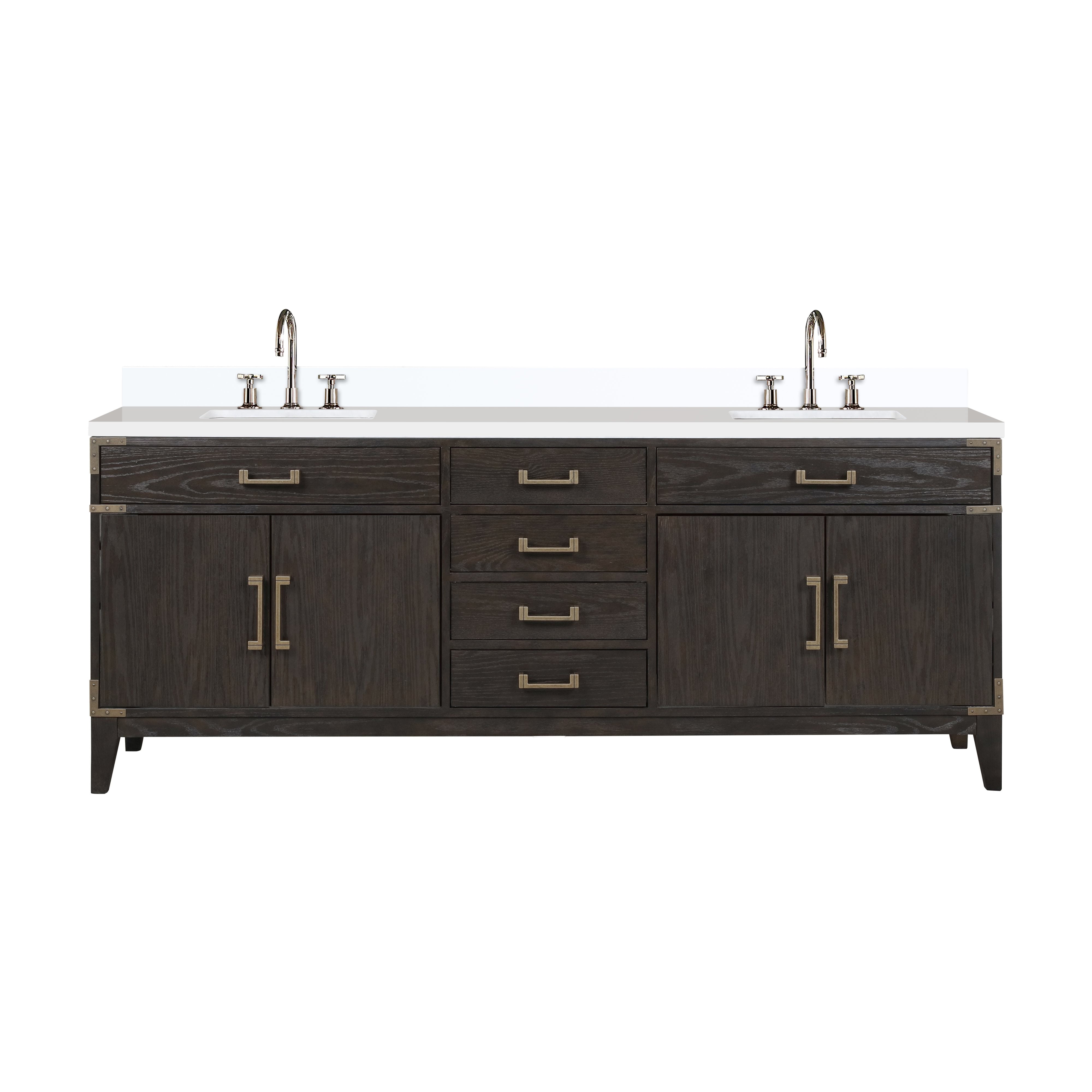 Lexora Laurel 84 in W x 22 in D Double Bath Vanity