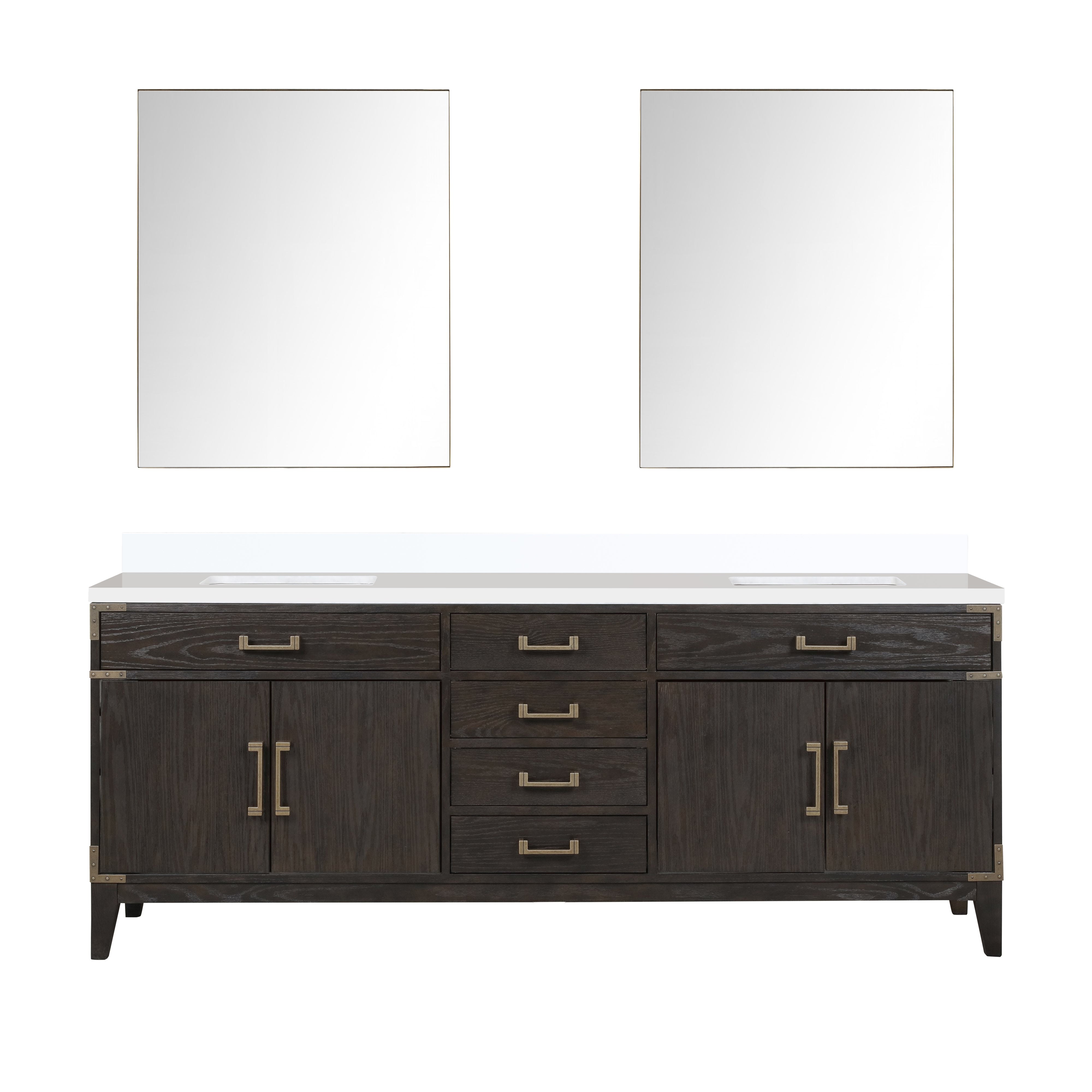 Lexora Laurel 84 in W x 22 in D Double Bath Vanity