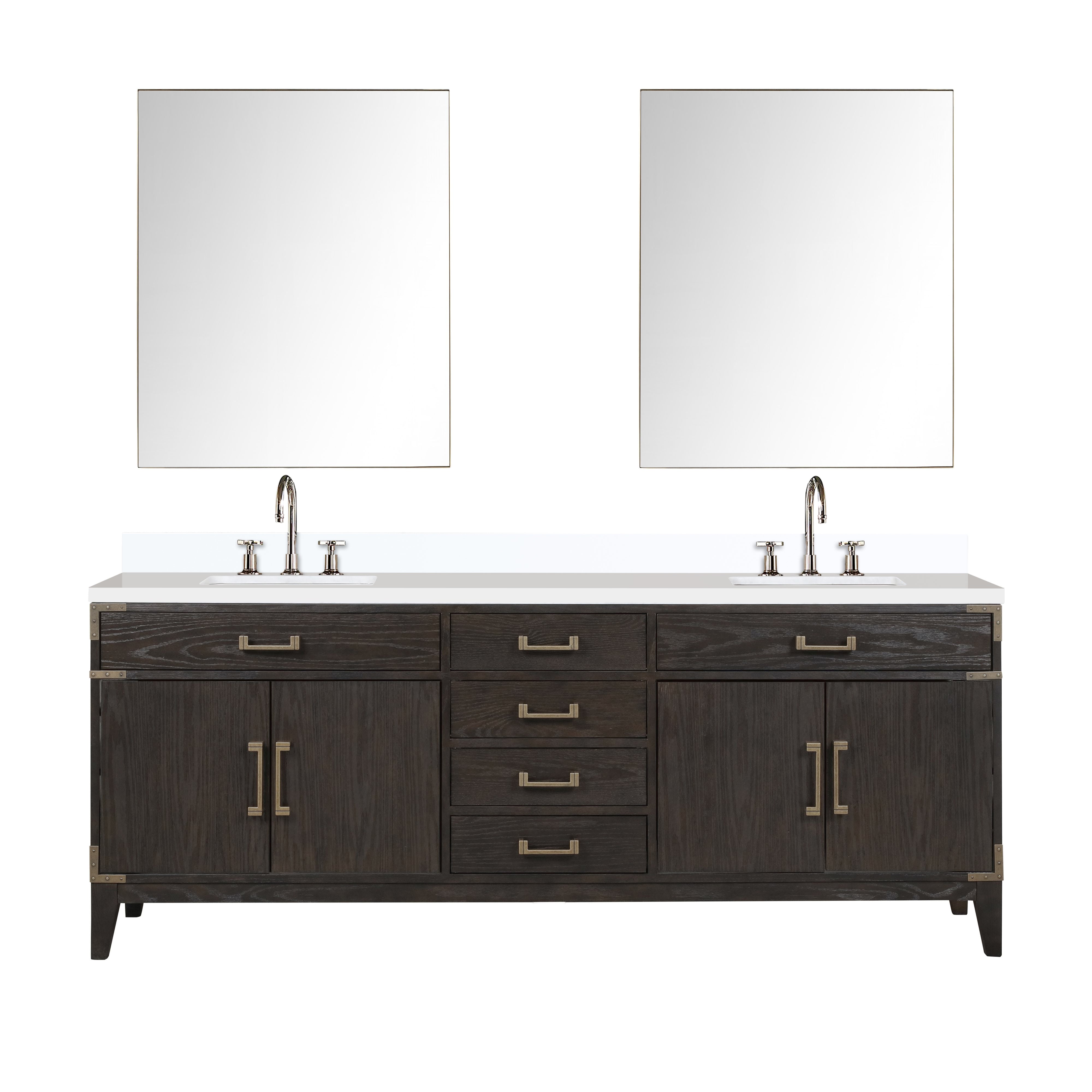 Lexora Laurel 84 in W x 22 in D Double Bath Vanity