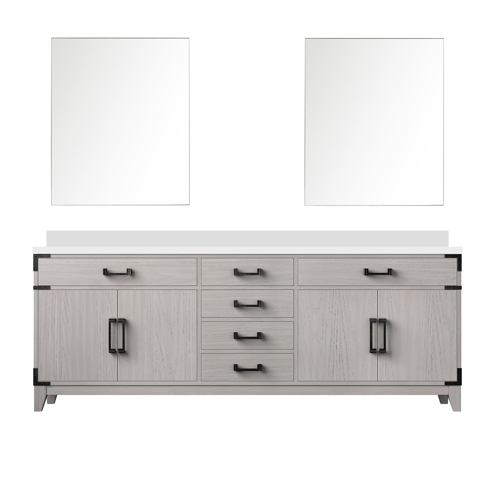 Lexora Laurel 84 in W x 22 in D Double Bath Vanity
