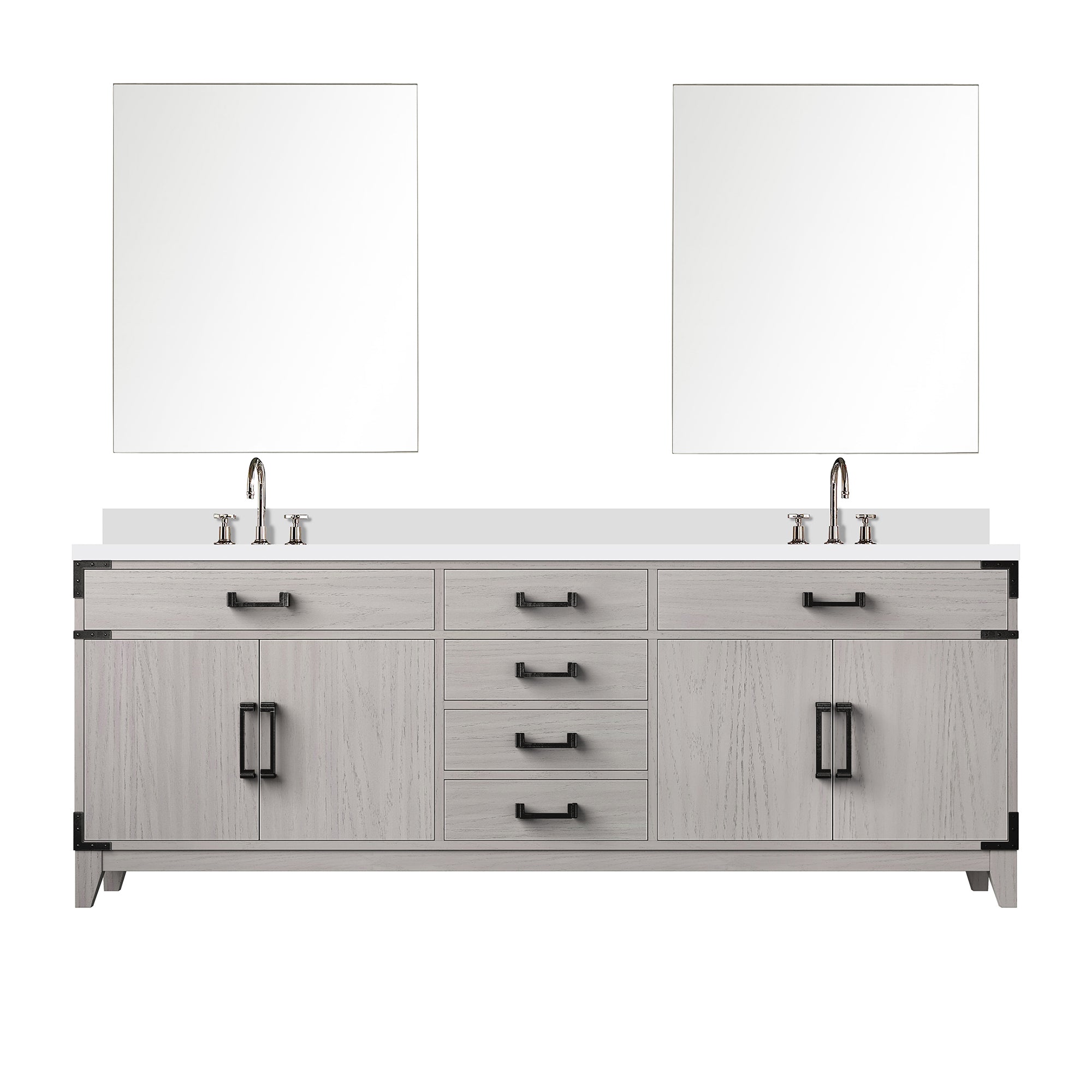 Lexora Laurel 84 in W x 22 in D Double Bath Vanity