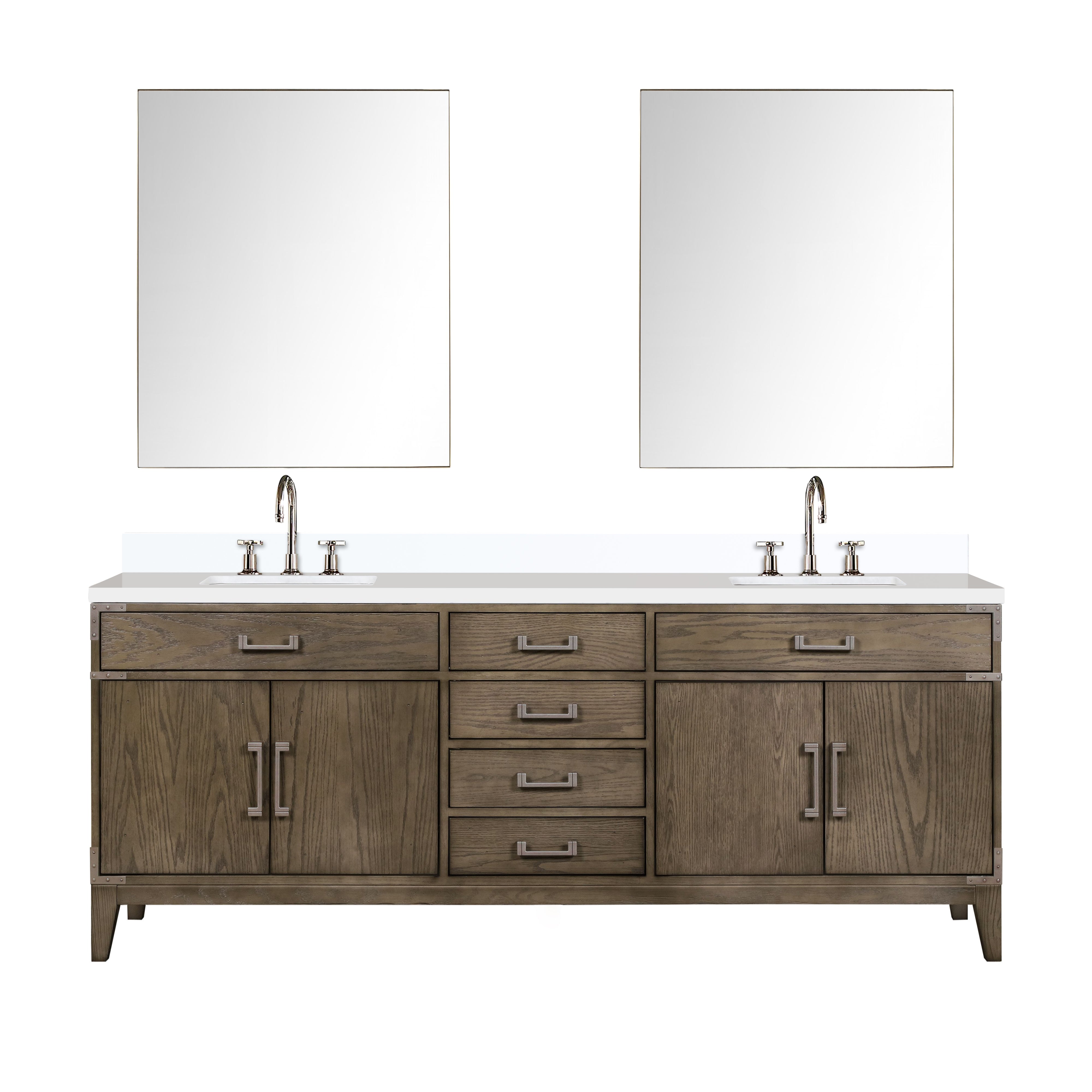 Lexora Laurel 84 in W x 22 in D Double Bath Vanity