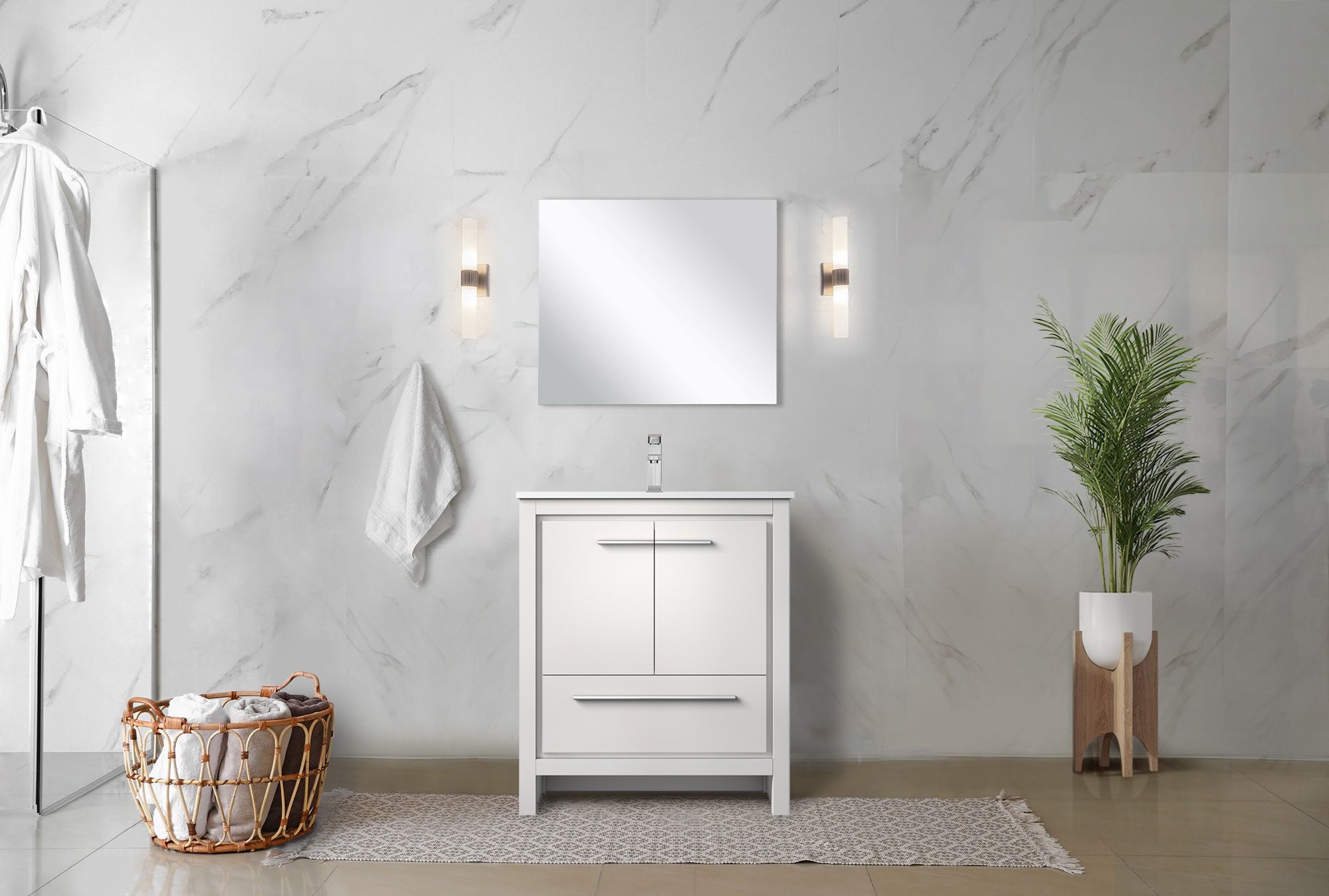 white vanity