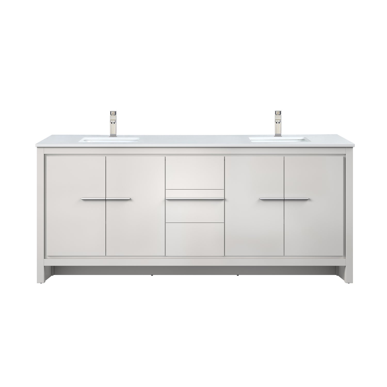 Lexora Lafarre 80 in W x 20 in D Double Bath Vanity