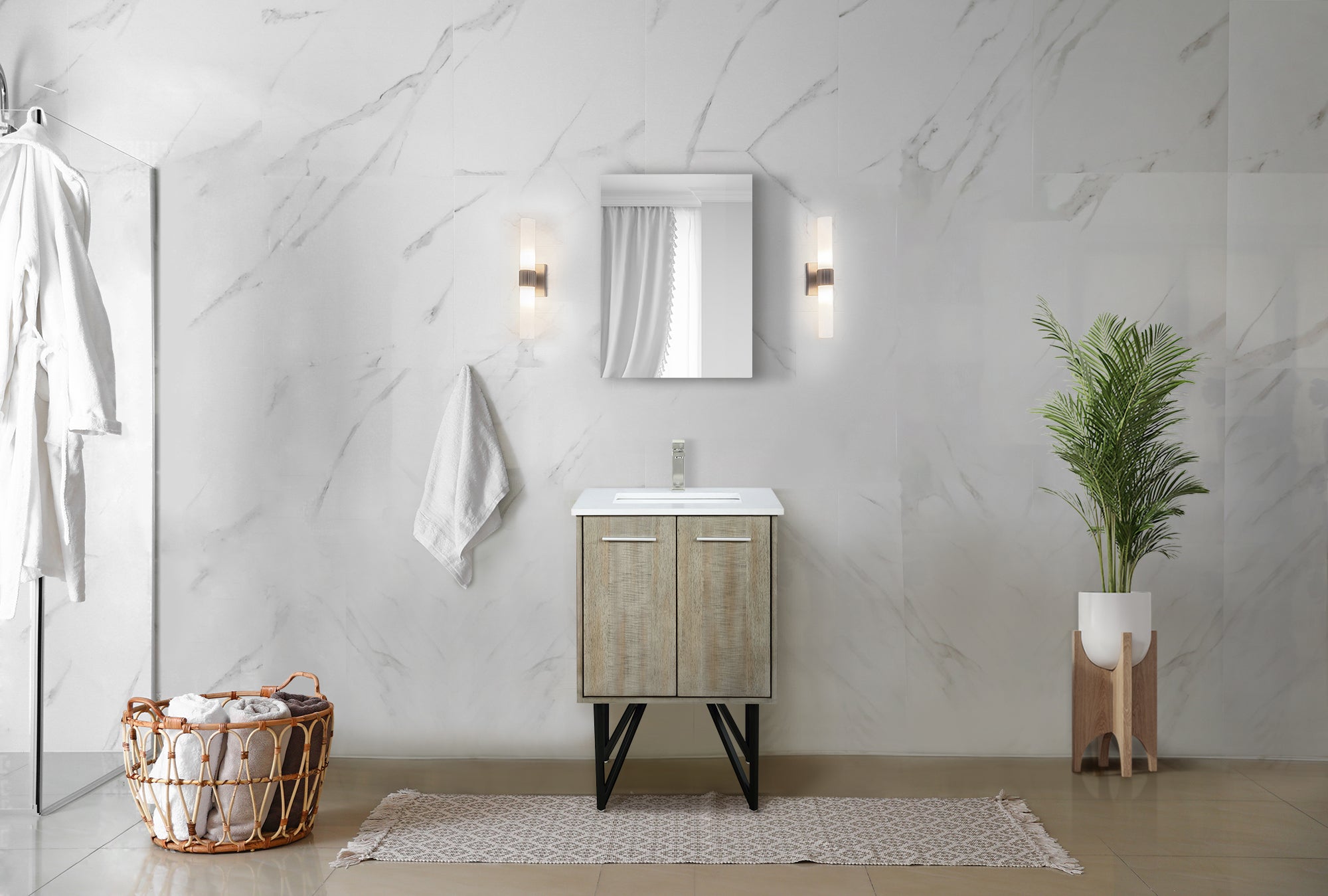rustic acacia vanity