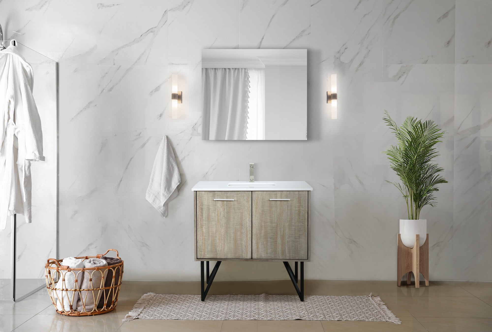 rustic acacia vanity