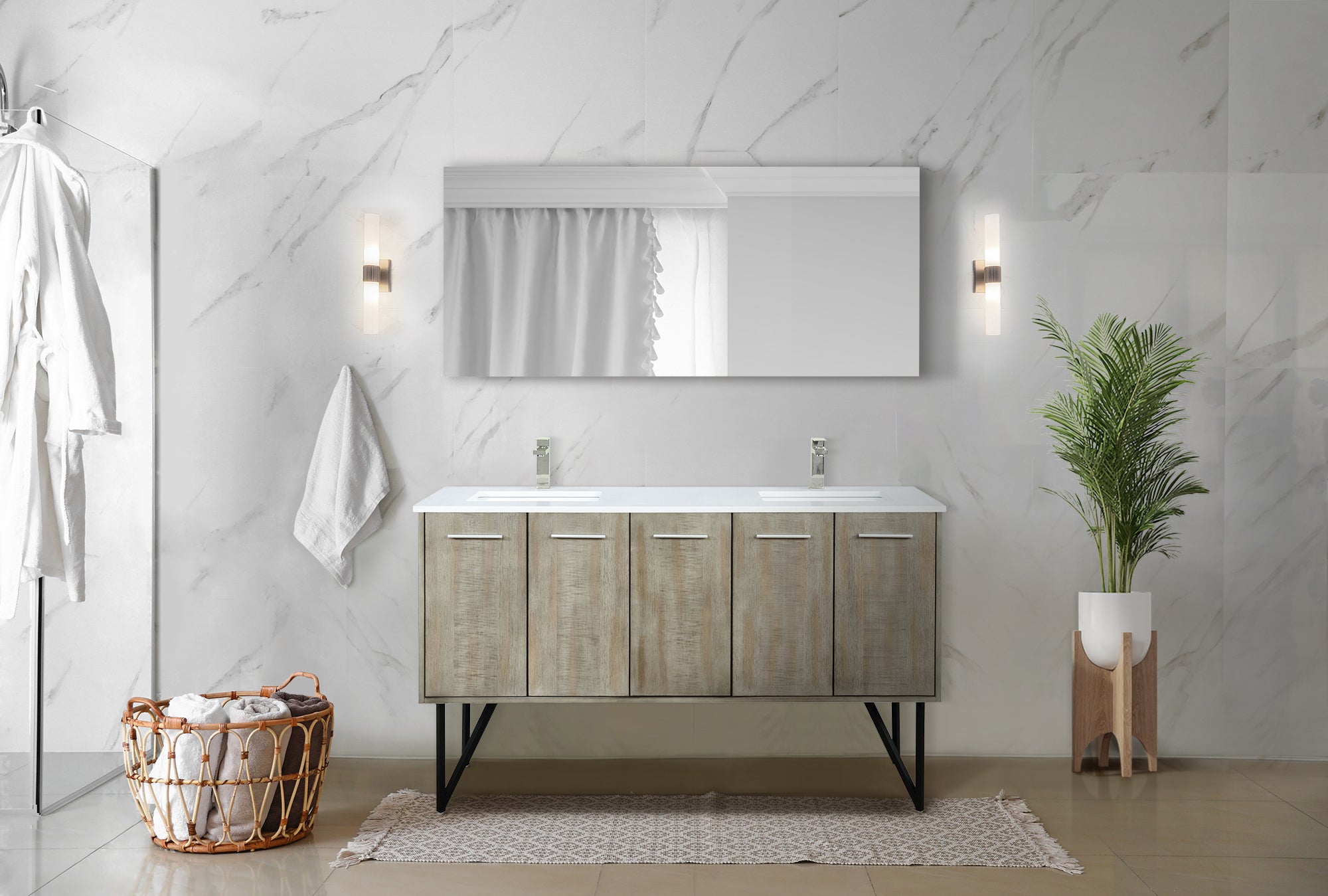 rustic acacia vanity