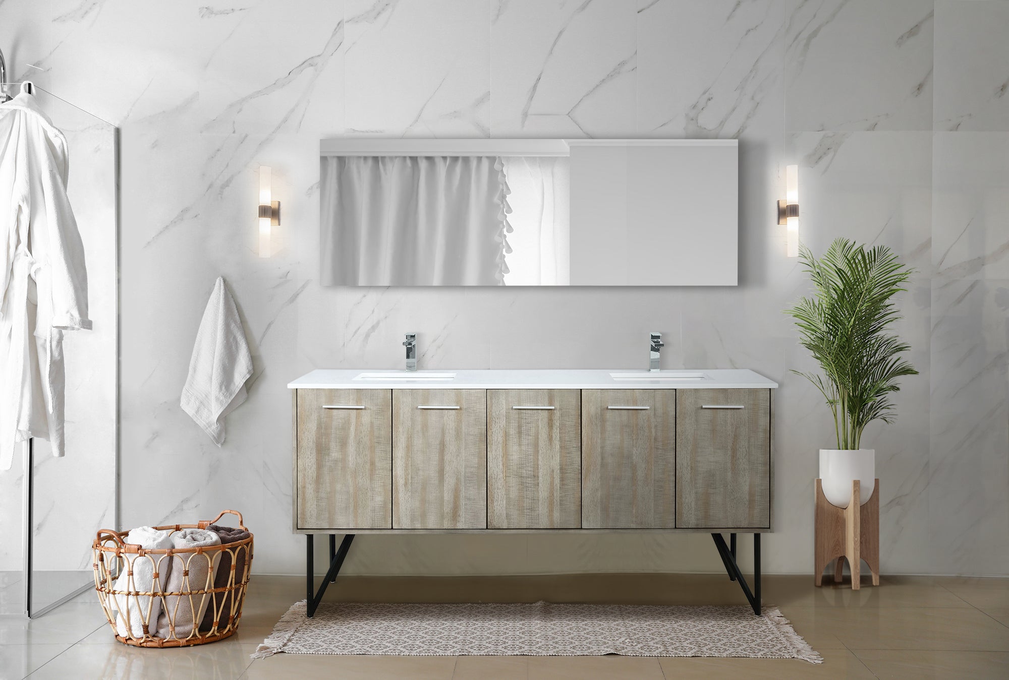 rustic acacia vanity