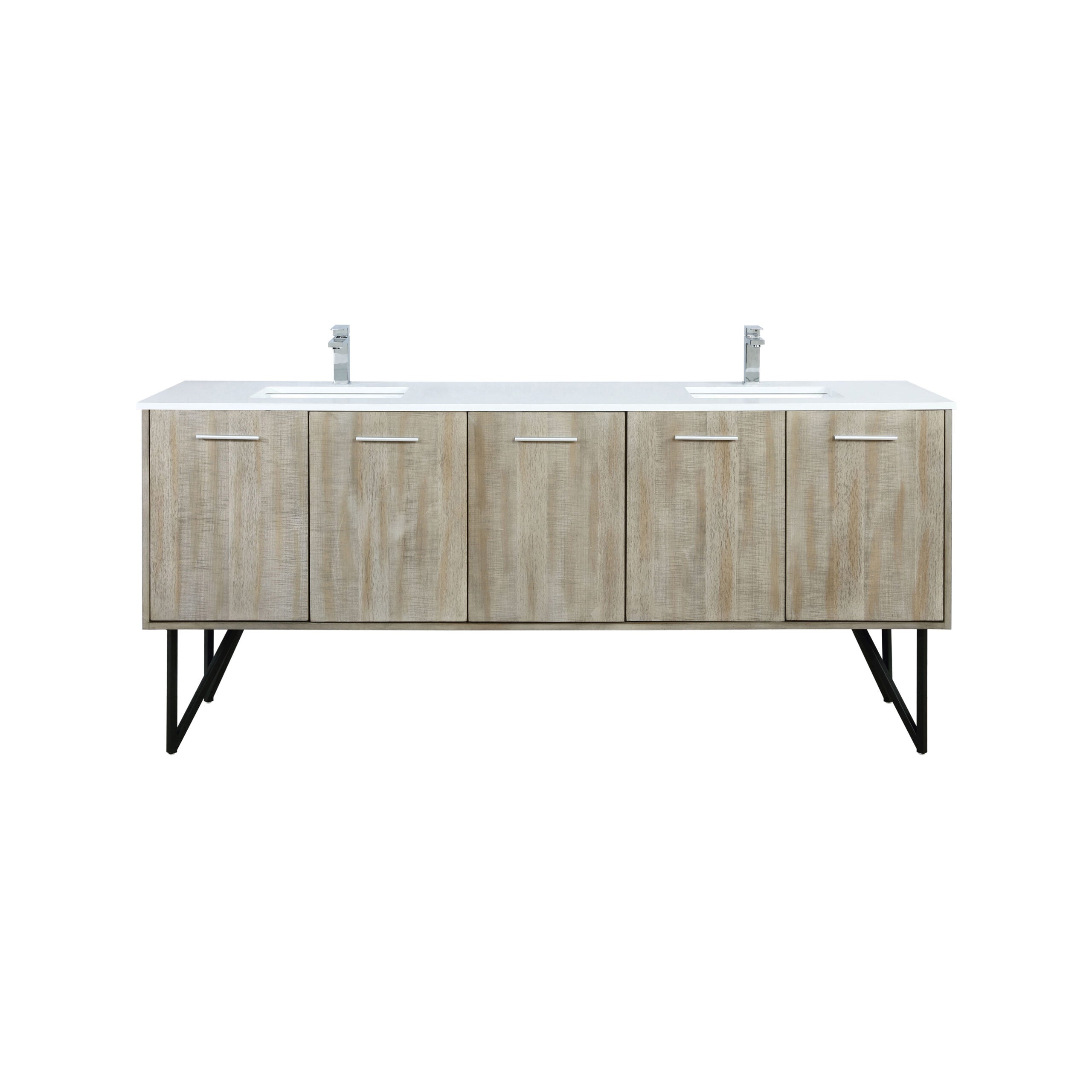 Lexora Lancy 80 in W x 20 in D Double Bath Vanity with Cultured Marble Top