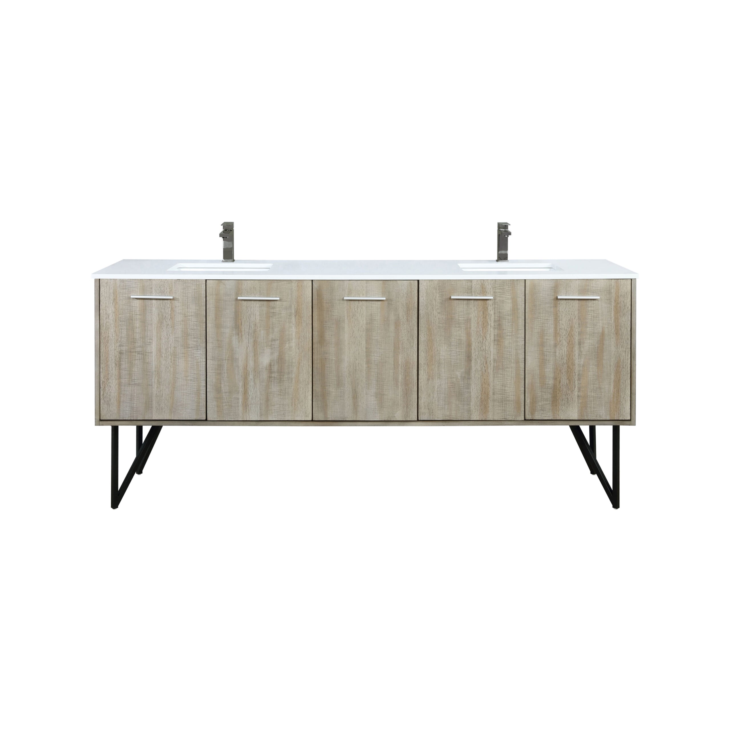 Lexora Lancy 80 in W x 20 in D Double Bath Vanity with Cultured Marble Top