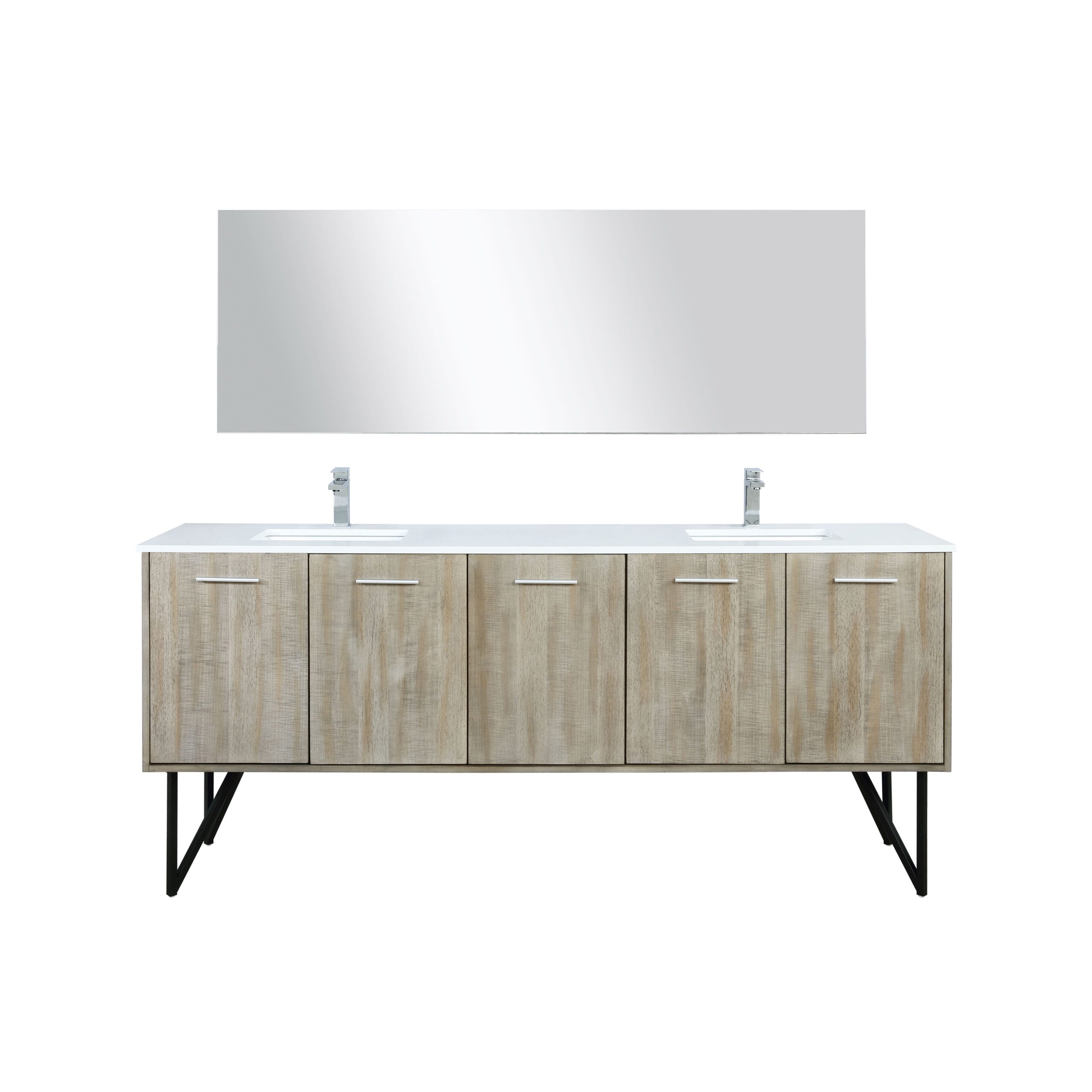 Lexora Lancy 80 in W x 20 in D Double Bath Vanity with Cultured Marble Top