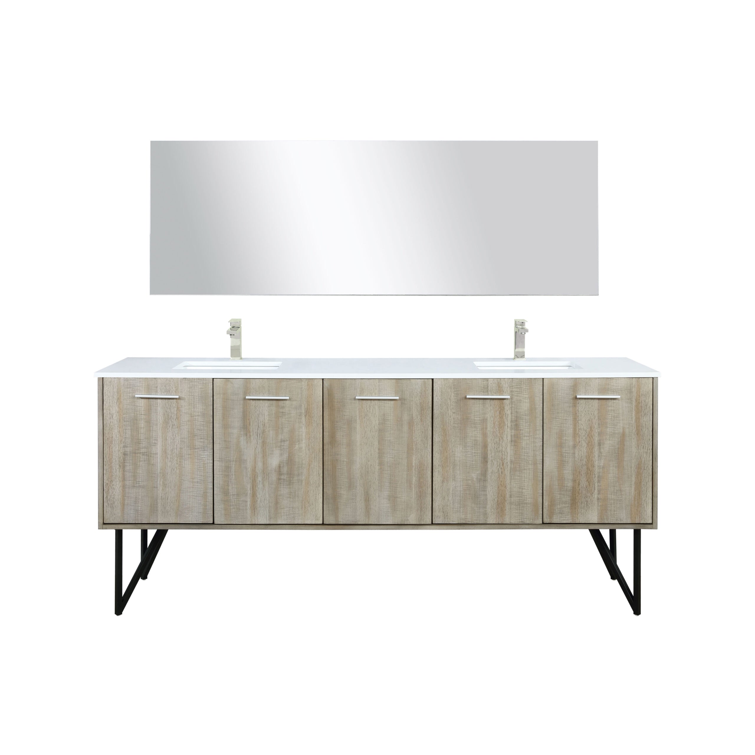 Lexora Lancy 80 in W x 20 in D Double Bath Vanity with Cultured Marble Top