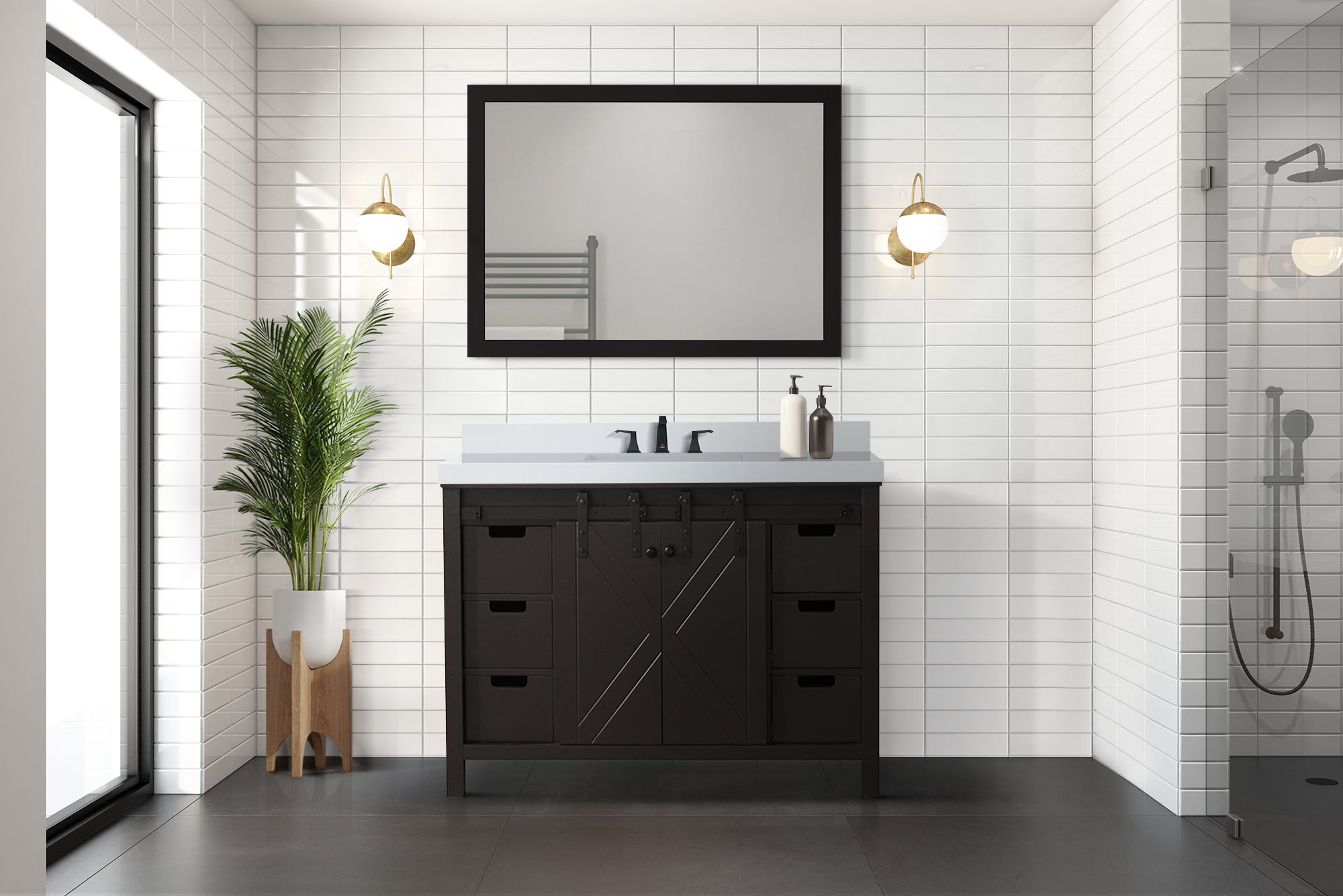 brown vanity