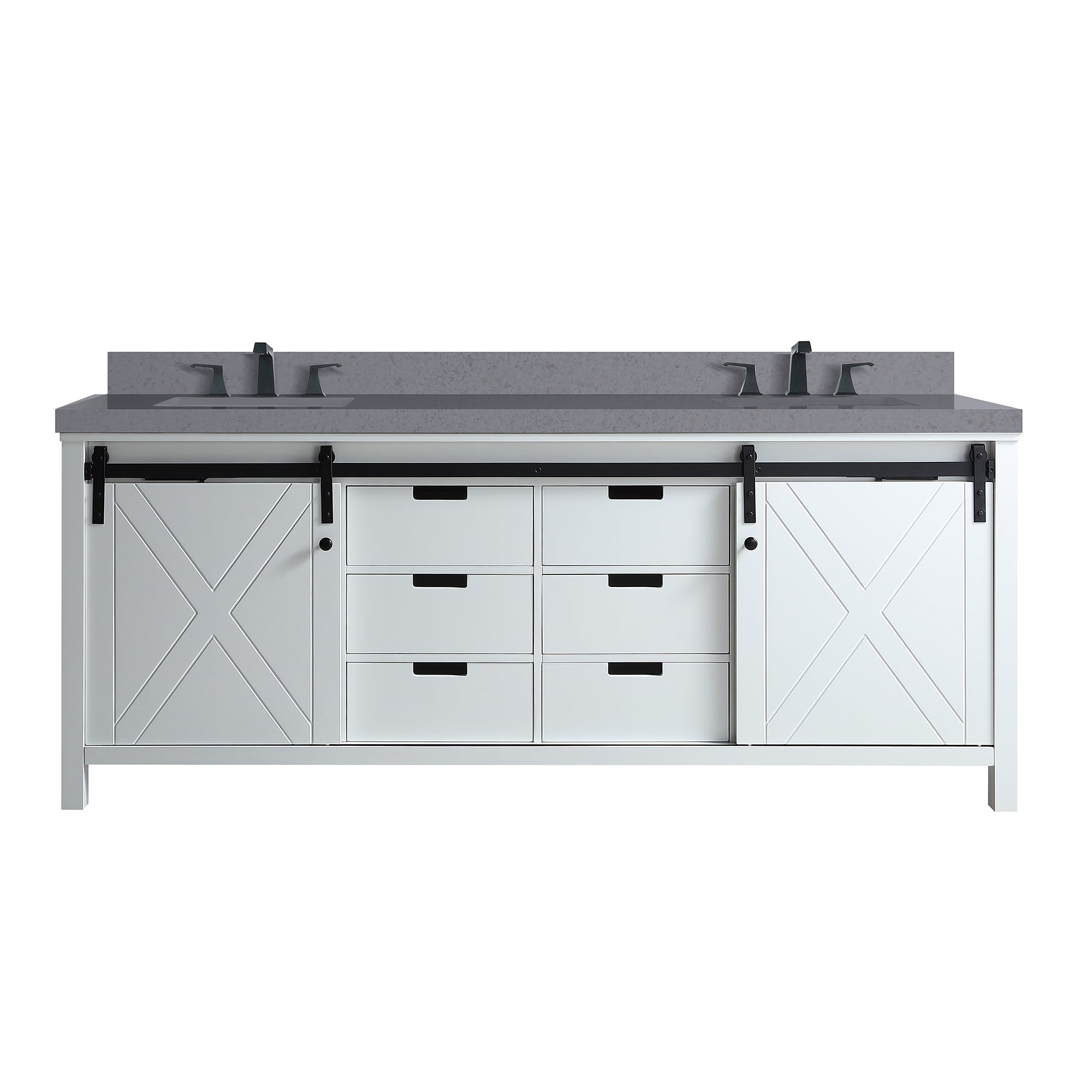 Lexora Marsyas 80 in W x 22 in D Double Bath Vanity