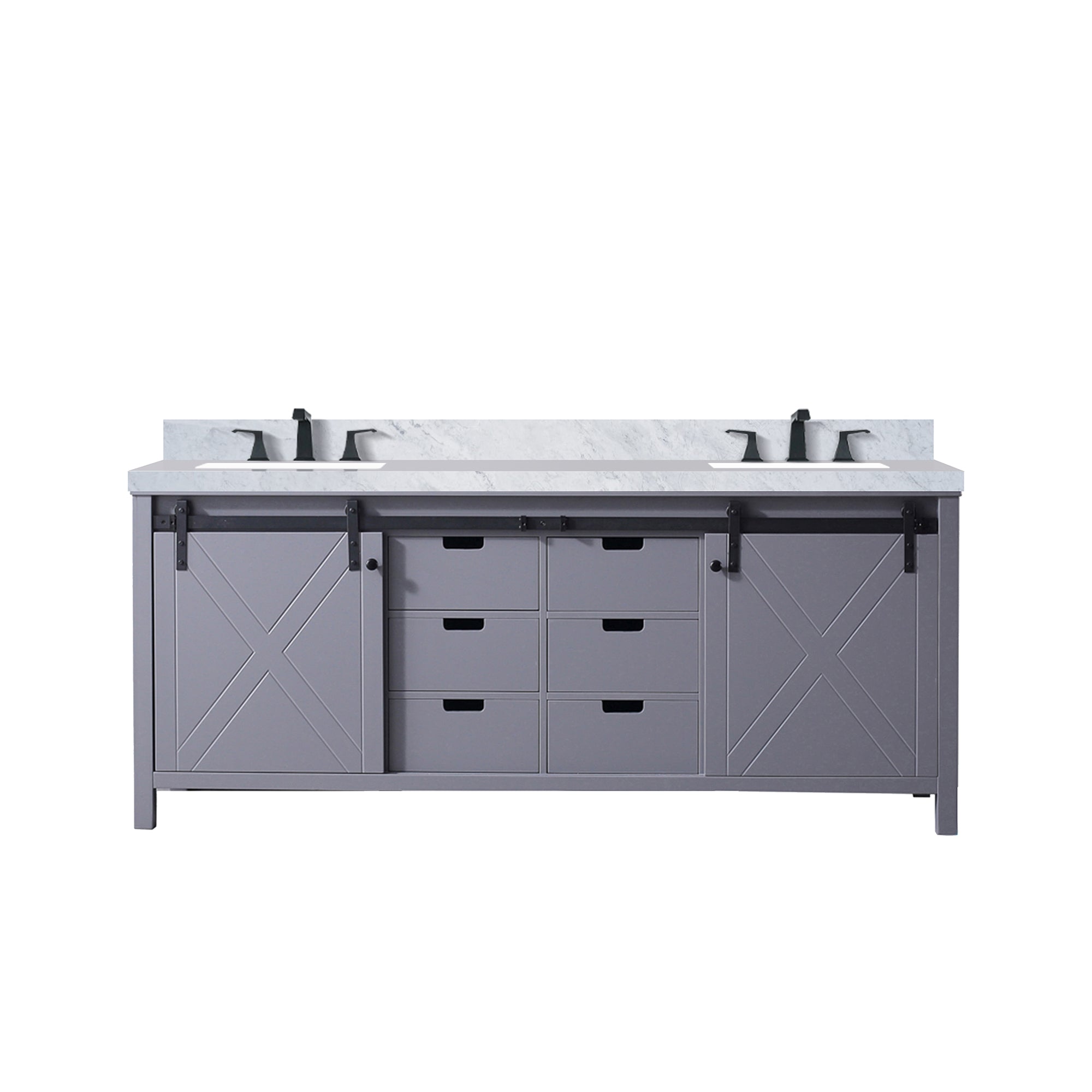 Lexora Marsyas 80 in W x 22 in D Double Bath Vanity