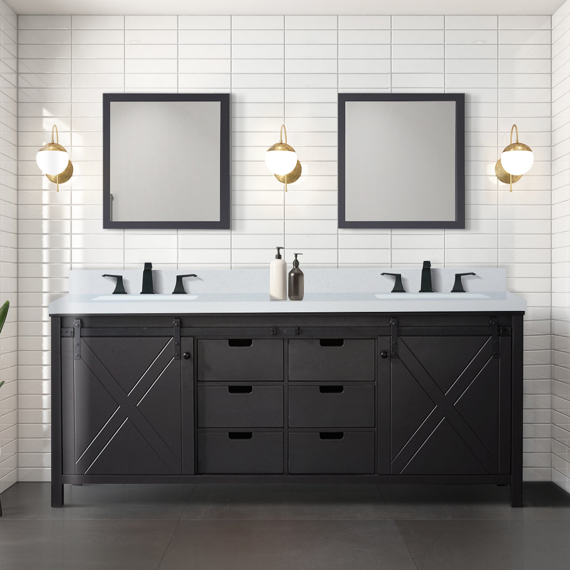 brown vanity