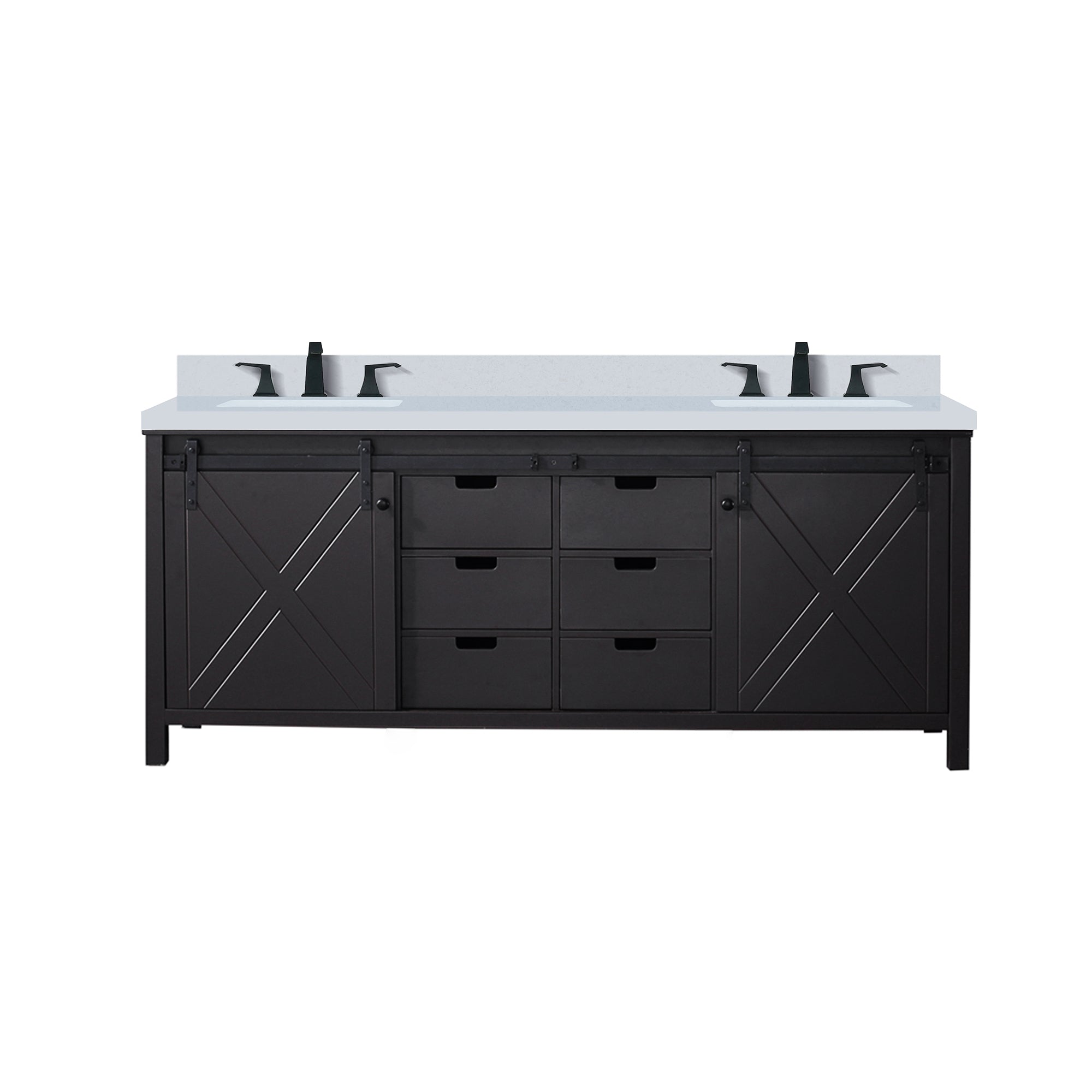 Lexora Marsyas 80 in W x 22 in D Double Bath Vanity