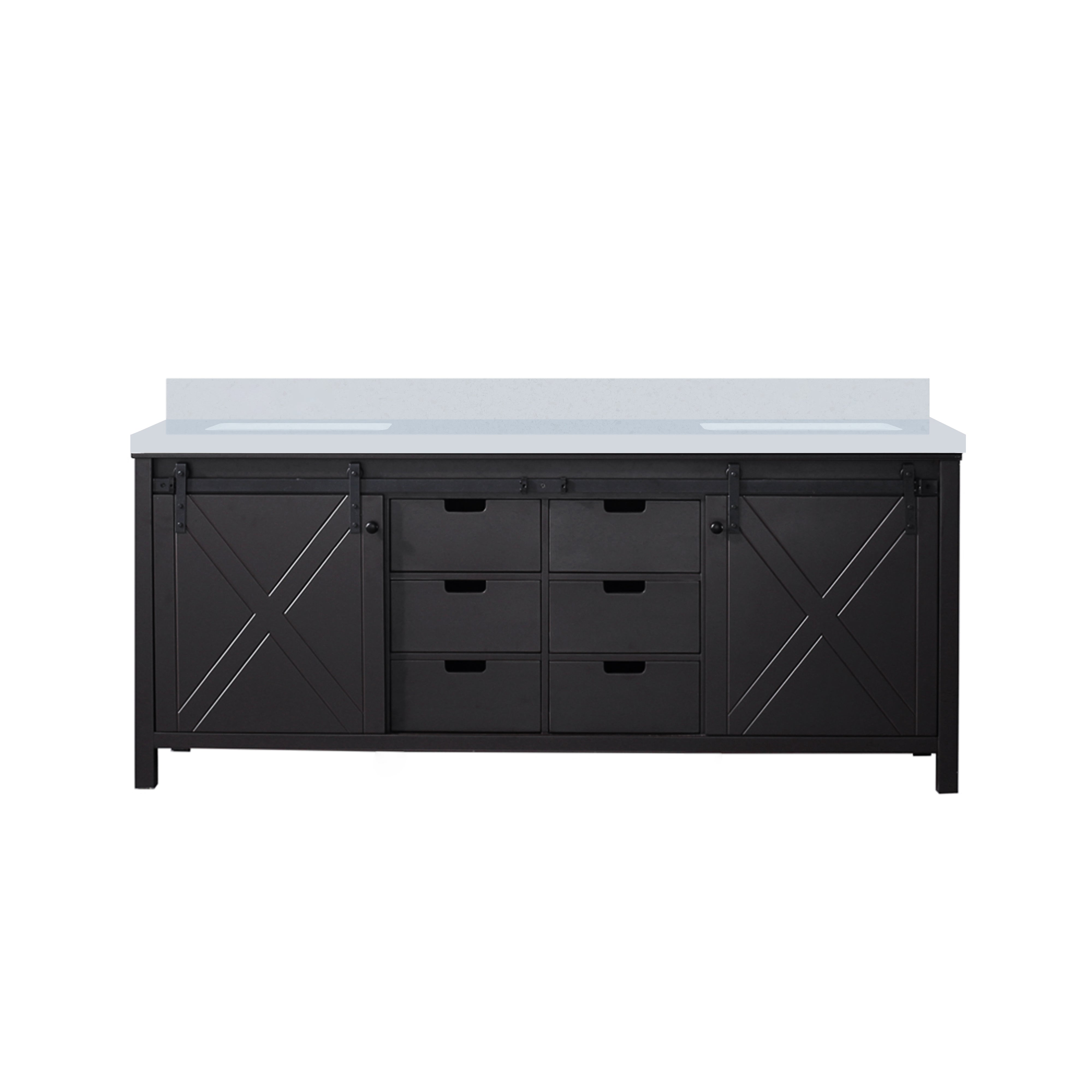 Lexora Marsyas 80 in W x 22 in D Double Bath Vanity