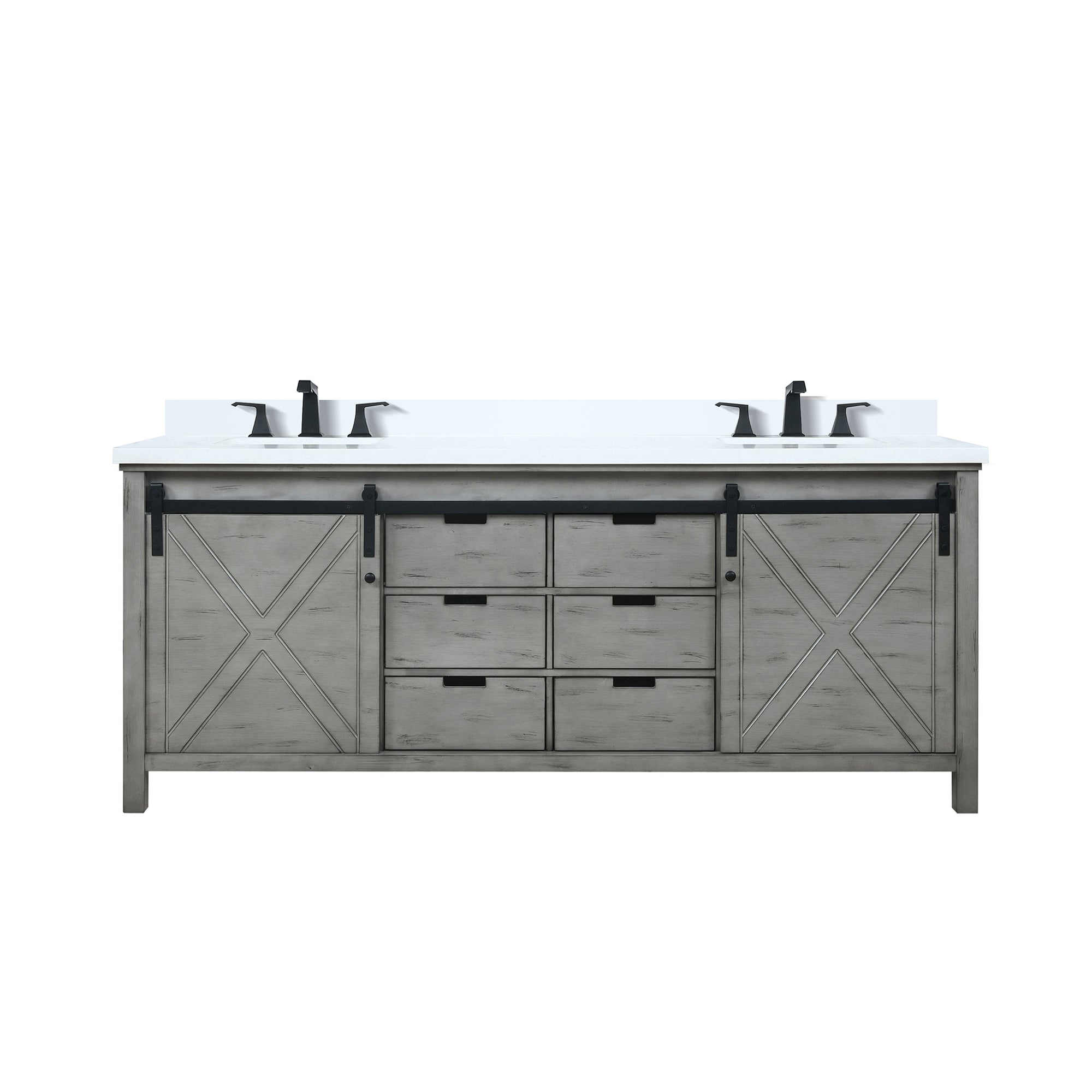 Lexora Marsyas 80 in W x 22 in D Double Bath Vanity