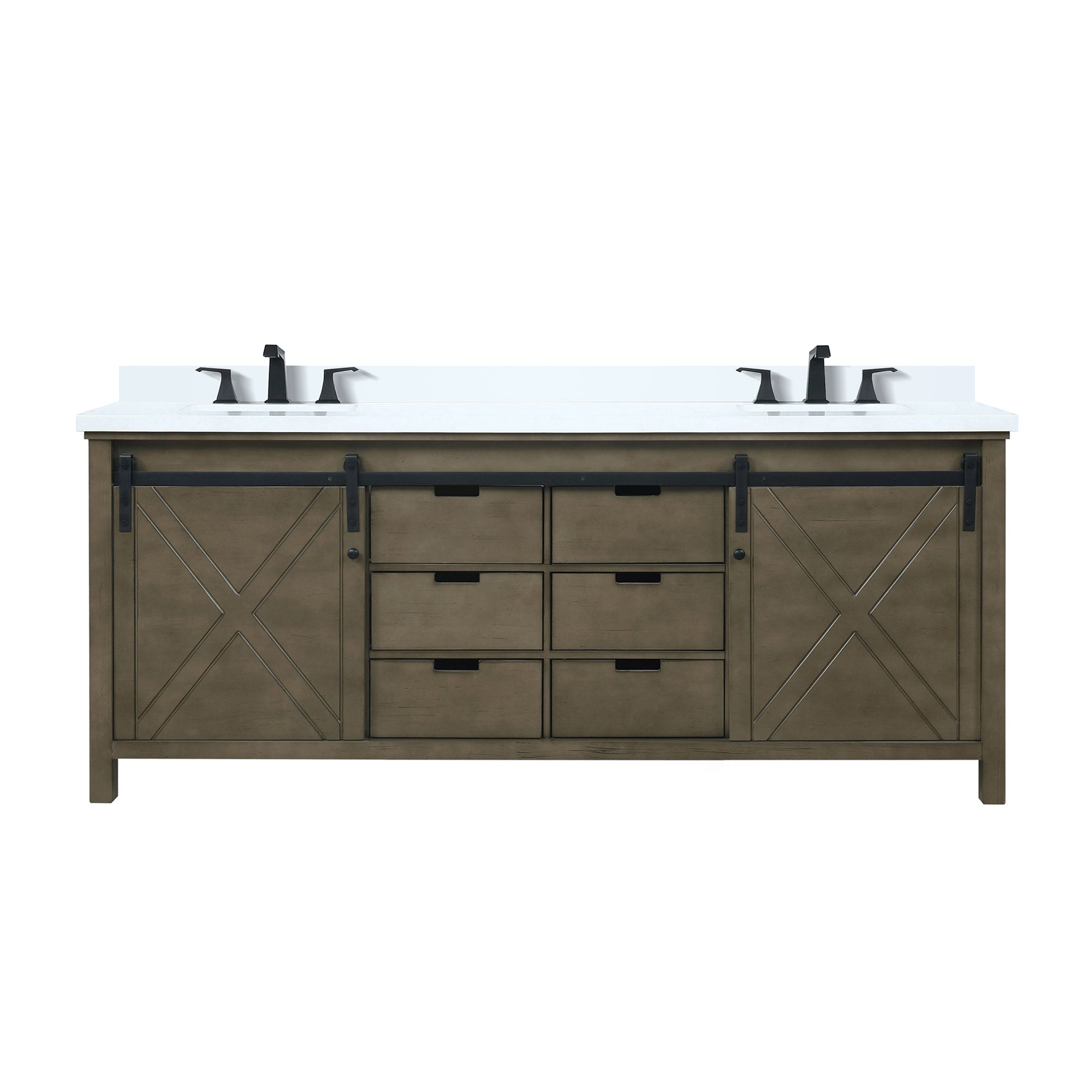 Lexora Marsyas 80 in W x 22 in D Double Bath Vanity