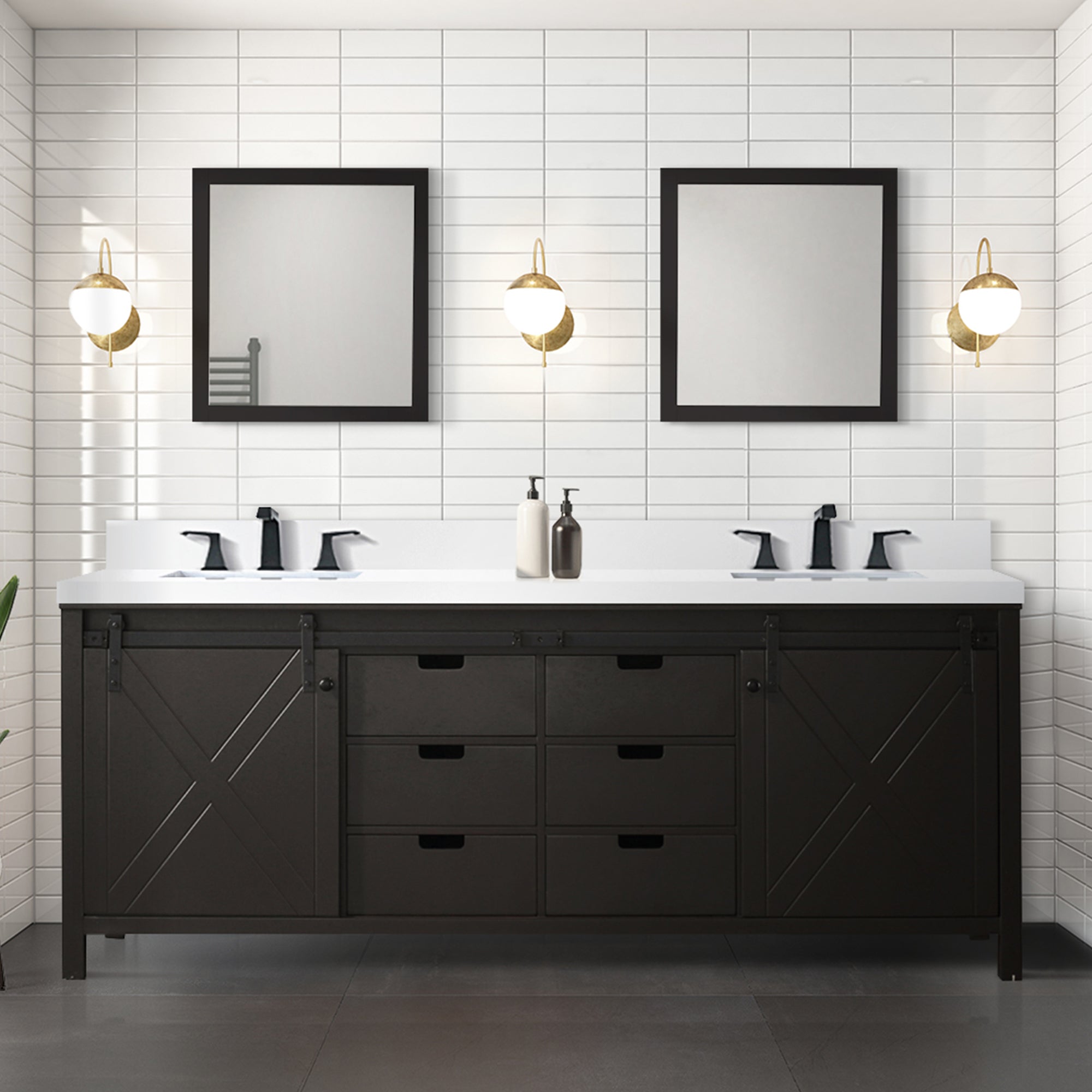 brown vanity