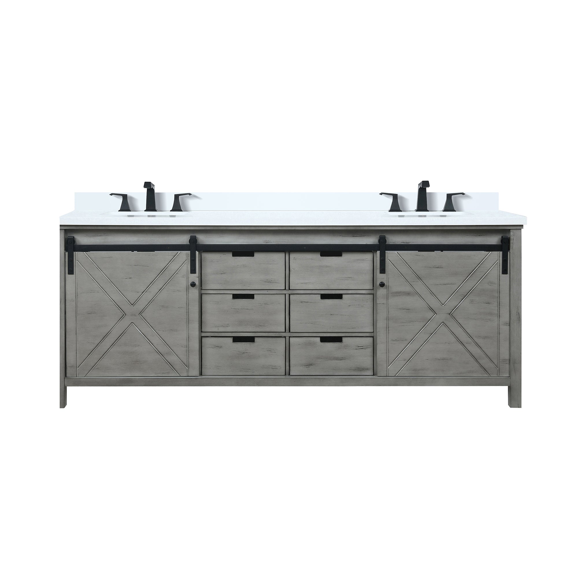 Lexora Marsyas 84 in W x 22 in D Double Bath Vanity